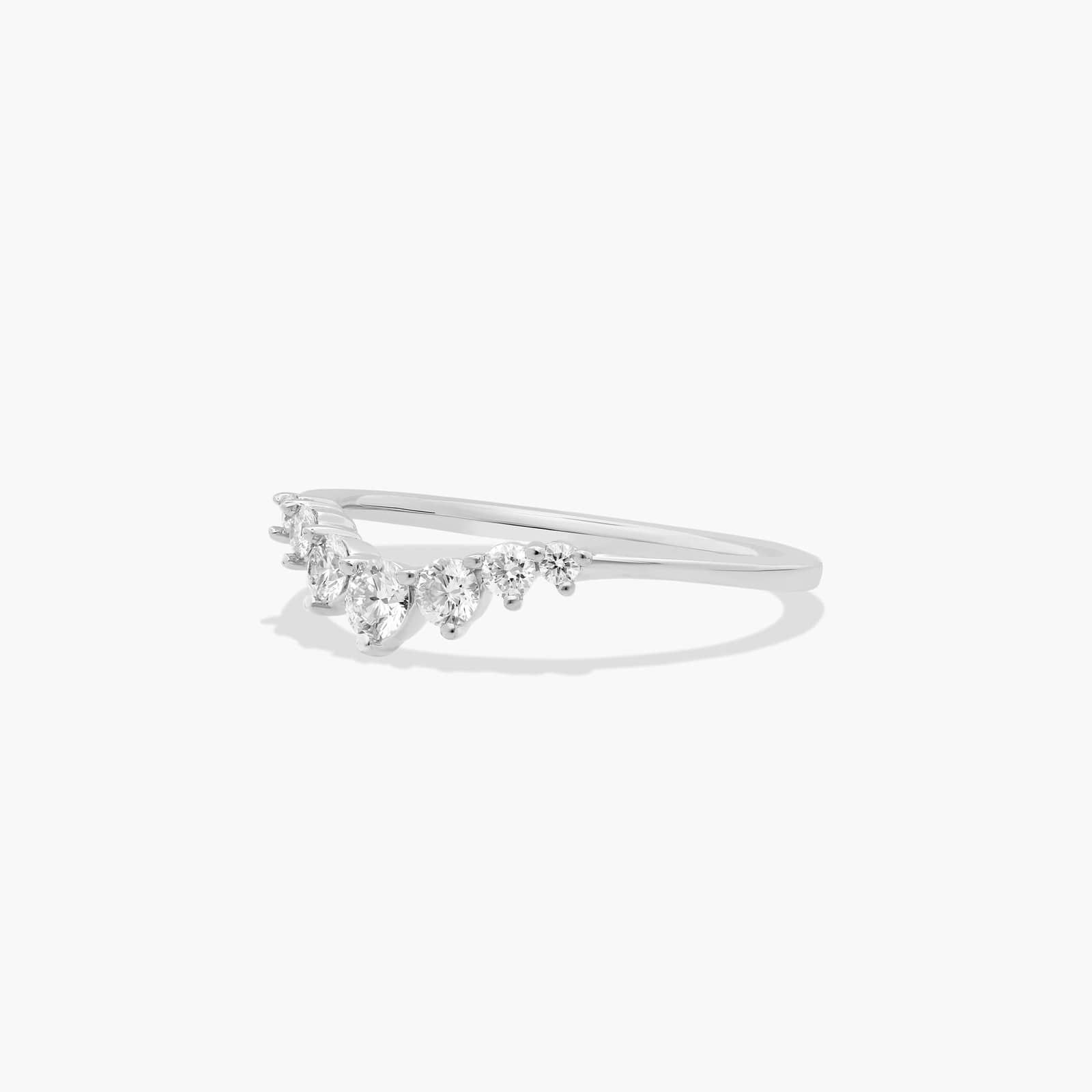 Graduated Tiara Wedding Ring With Round Lab-Grown Diamonds In 18K White Gold (1.50mm) By James Allen