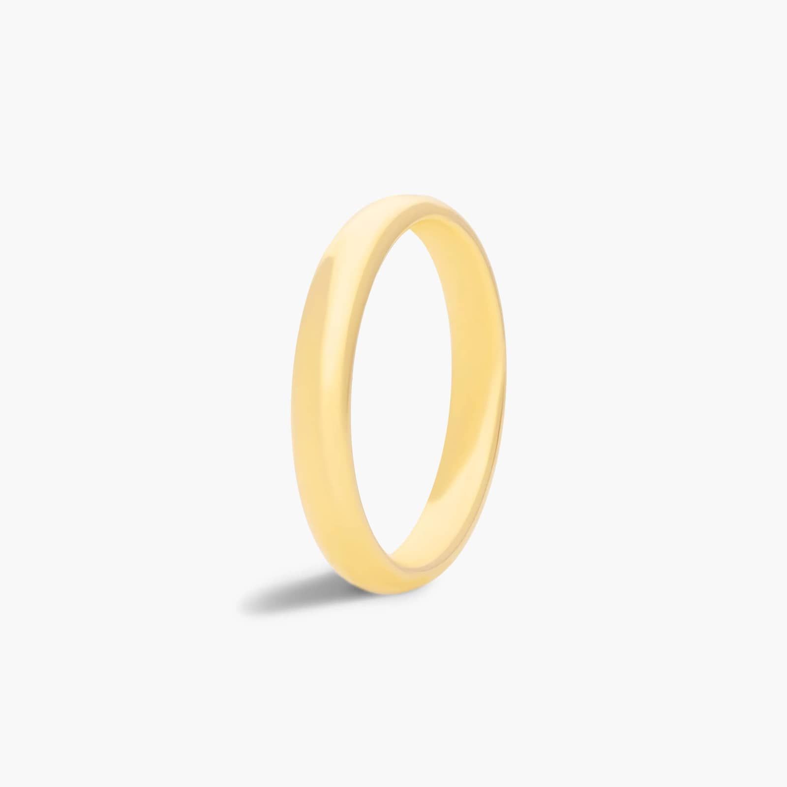 Comfort Fit Slightly Domed Wedding Ring In 18K Yellow Gold (3.00mm) By James Allen