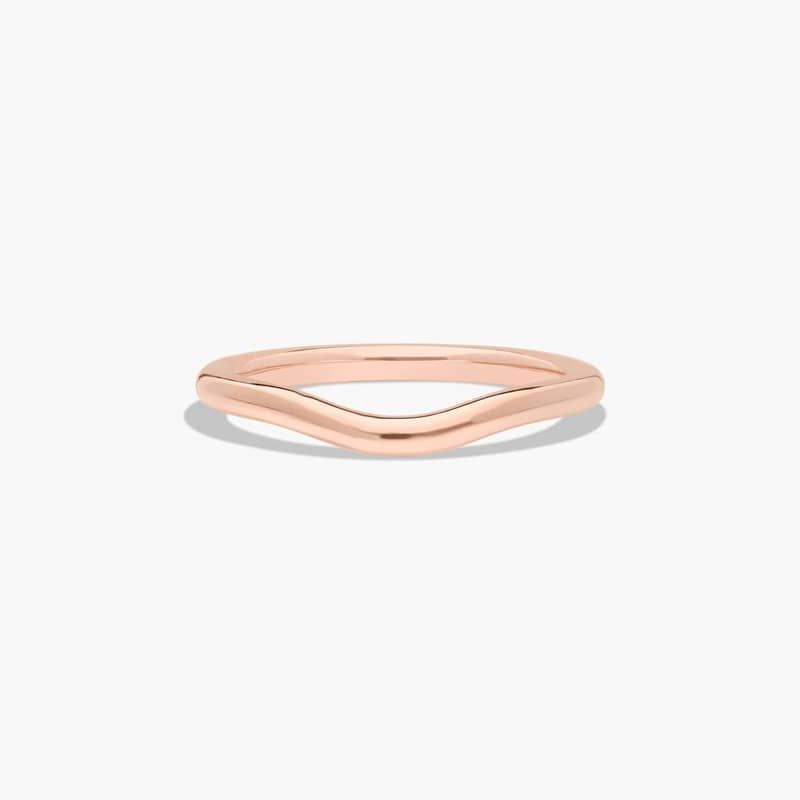 Curved Wedding Ring In 14K Rose Gold (2.00mm) By James Allen