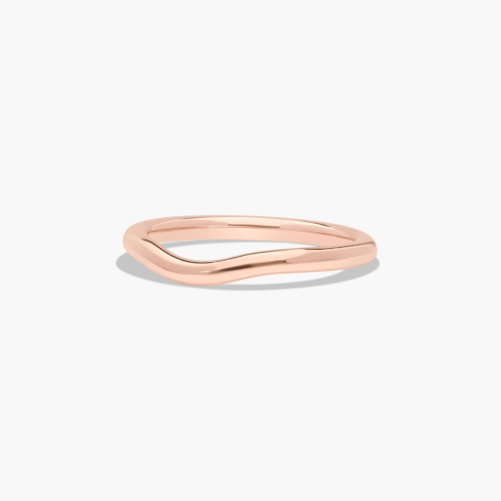 Curved Wedding Ring In 14K Rose Gold (2.00mm) By James Allen