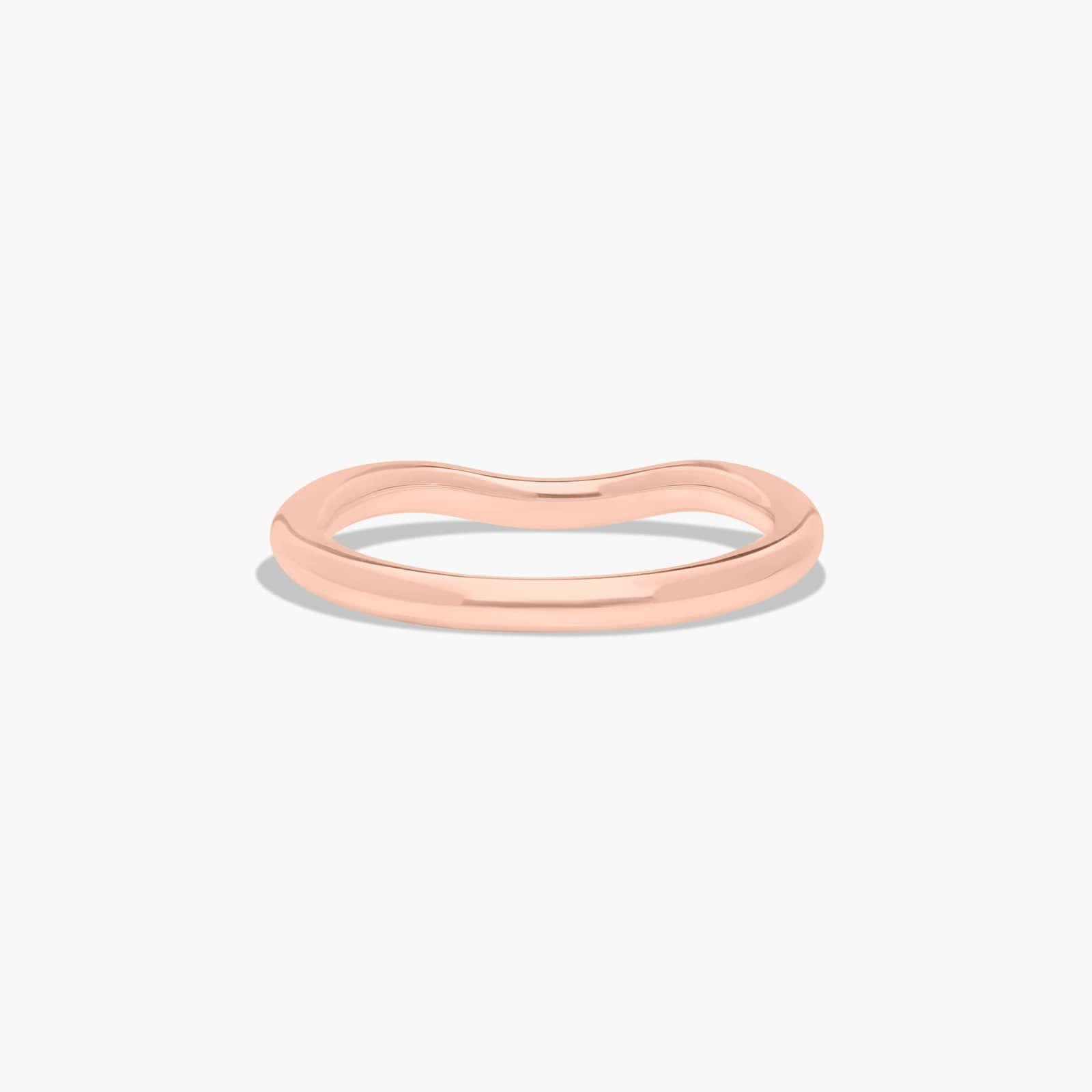 Curved Wedding Ring In 14K Rose Gold (2.00mm) By James Allen