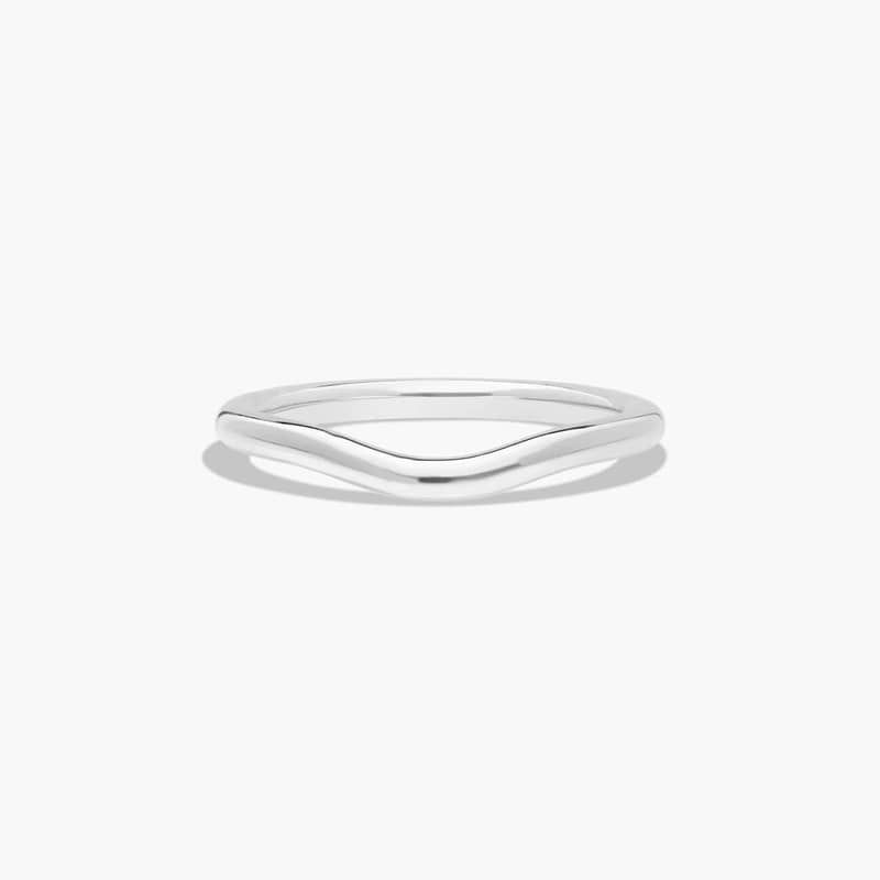 Curved Wedding Ring In 14K White Gold (2.00mm) By James Allen
