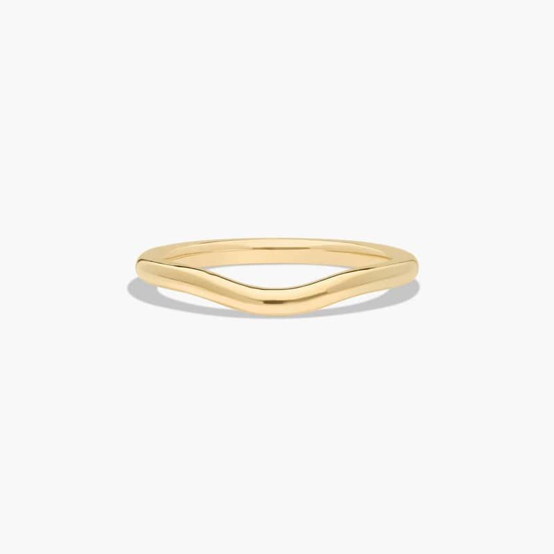 Curved Wedding Ring In 14K Yellow Gold (2.00mm) By James Allen