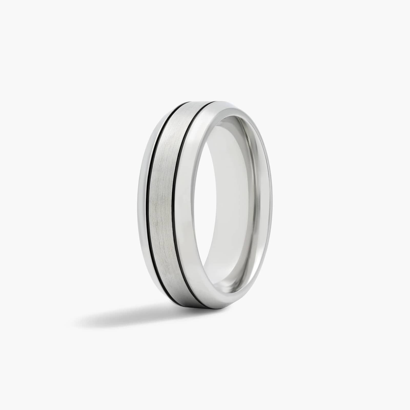 Chrome Comfort Fit Satin Finish Men's Wedding Band In Cobalt (7.00mm) By James Allen