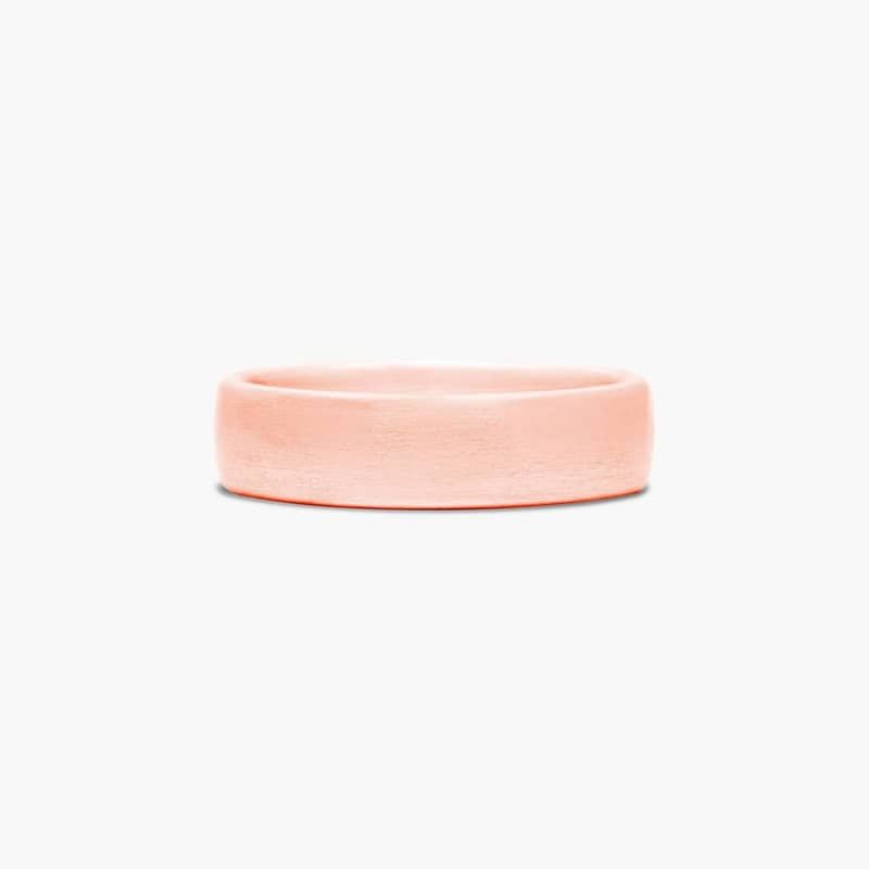 Comfort Fit Satin Finish Men's Wedding Band In 14K Rose Gold (6.50mm) By James Allen