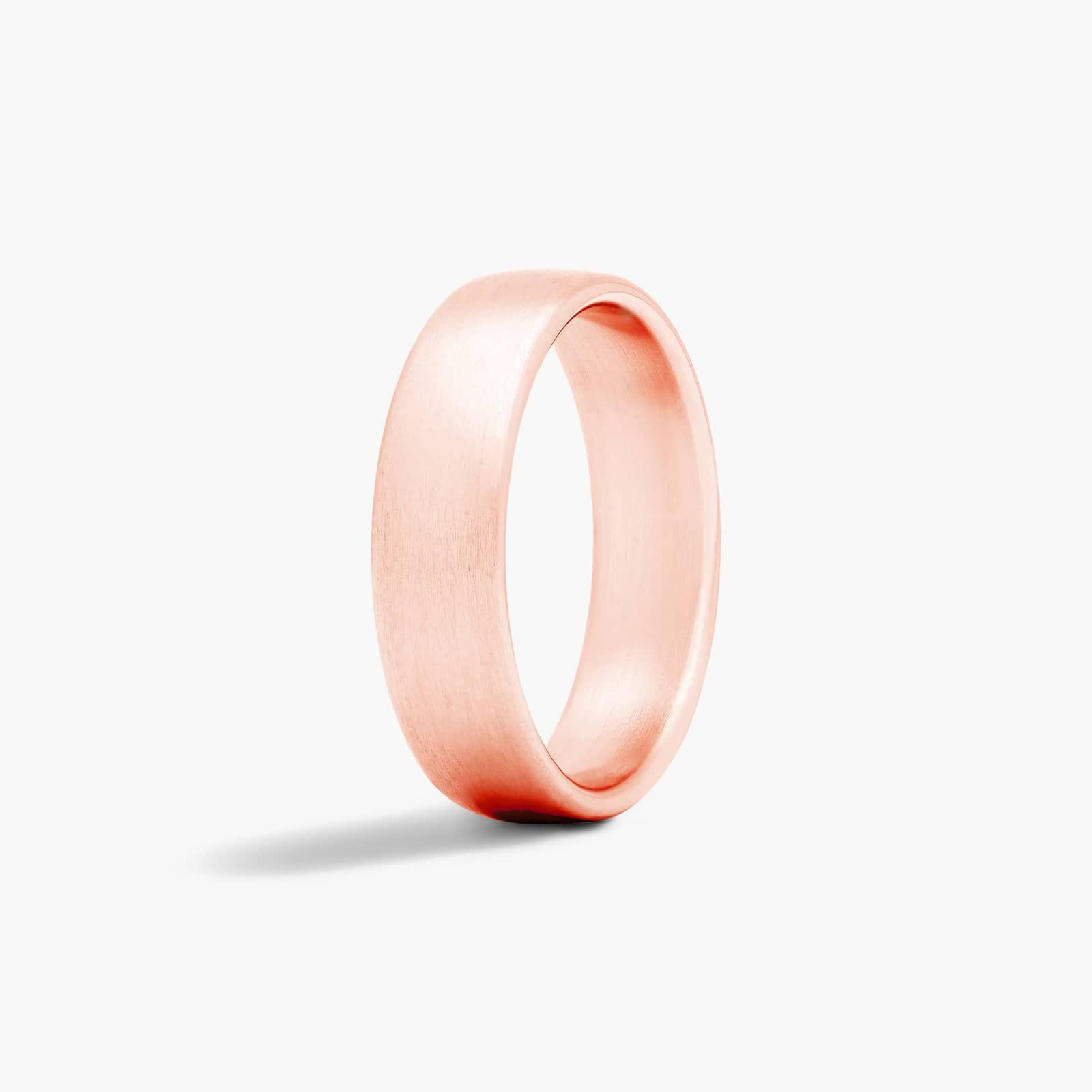 Comfort Fit Satin Finish Men's Wedding Band In 14K Rose Gold (6.50mm) By James Allen
