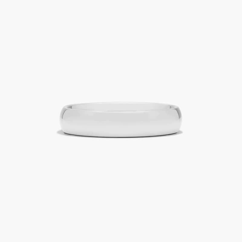 Comfort Fit Slightly Domed Wedding Band In Platinum (5.00mm) By James Allen