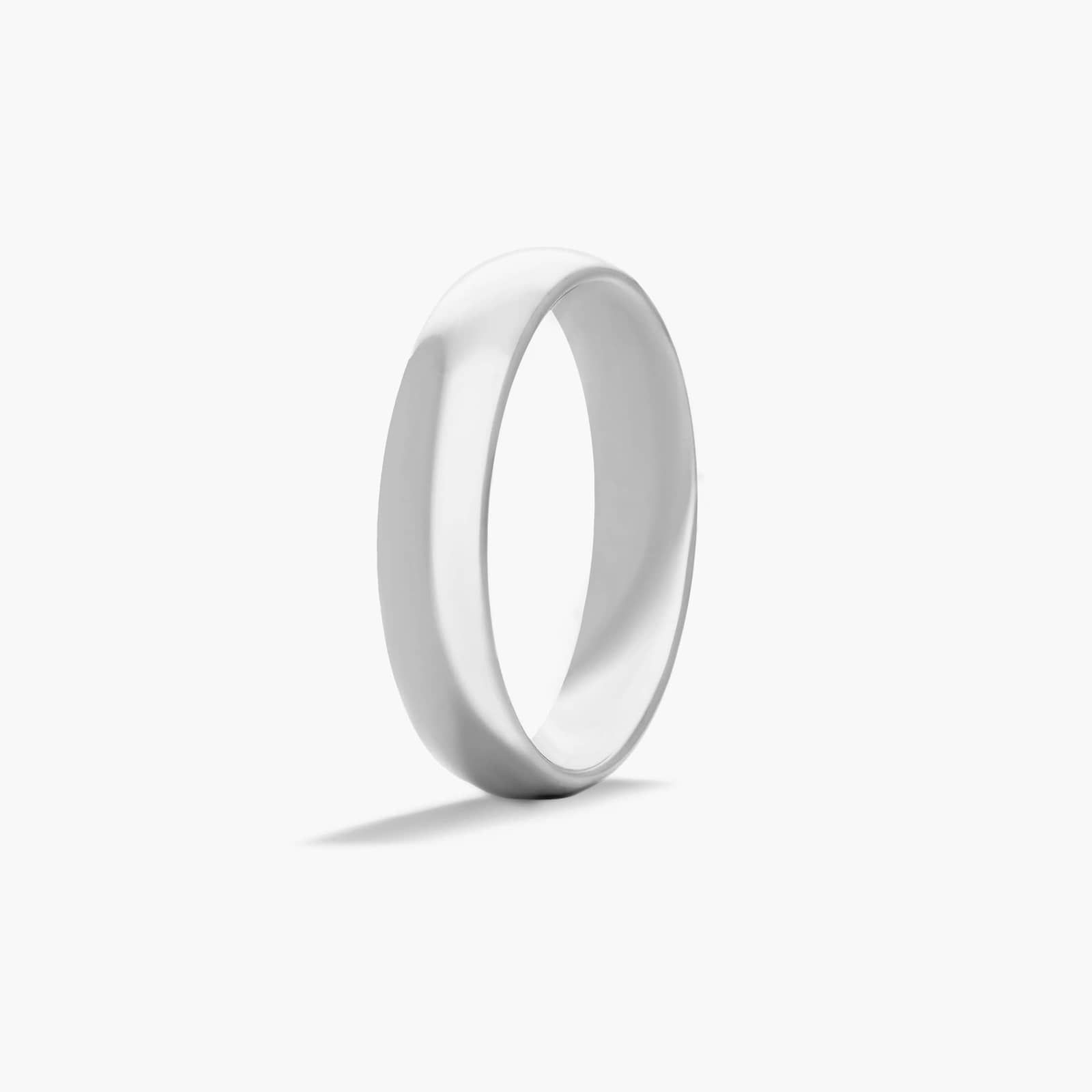 Comfort Fit Slightly Domed  Wedding Band In Platinum (5.00mm) By James Allen
