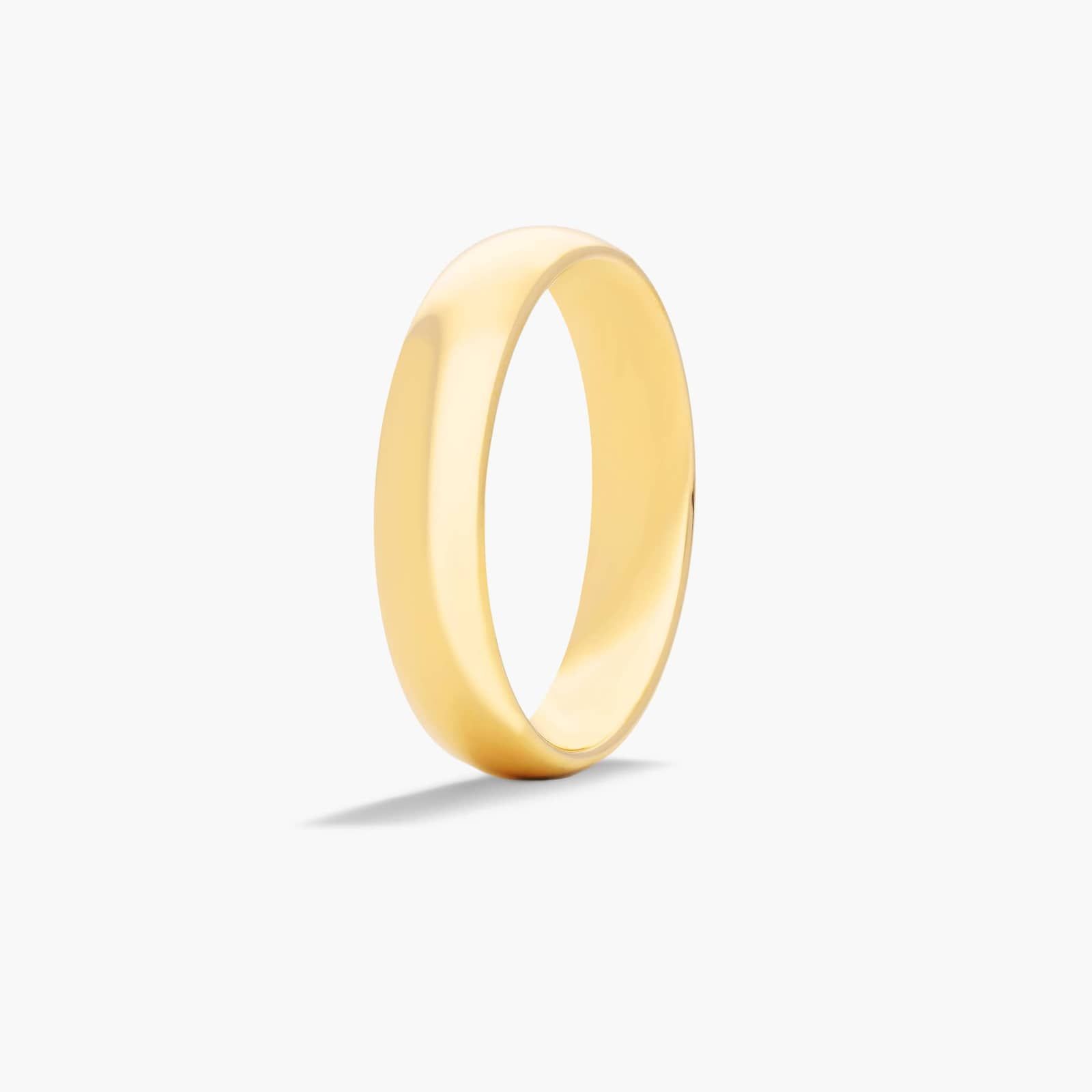 Comfort Fit Slightly Domed  Wedding Band In 14K Yellow Gold (5.00mm) By James Allen