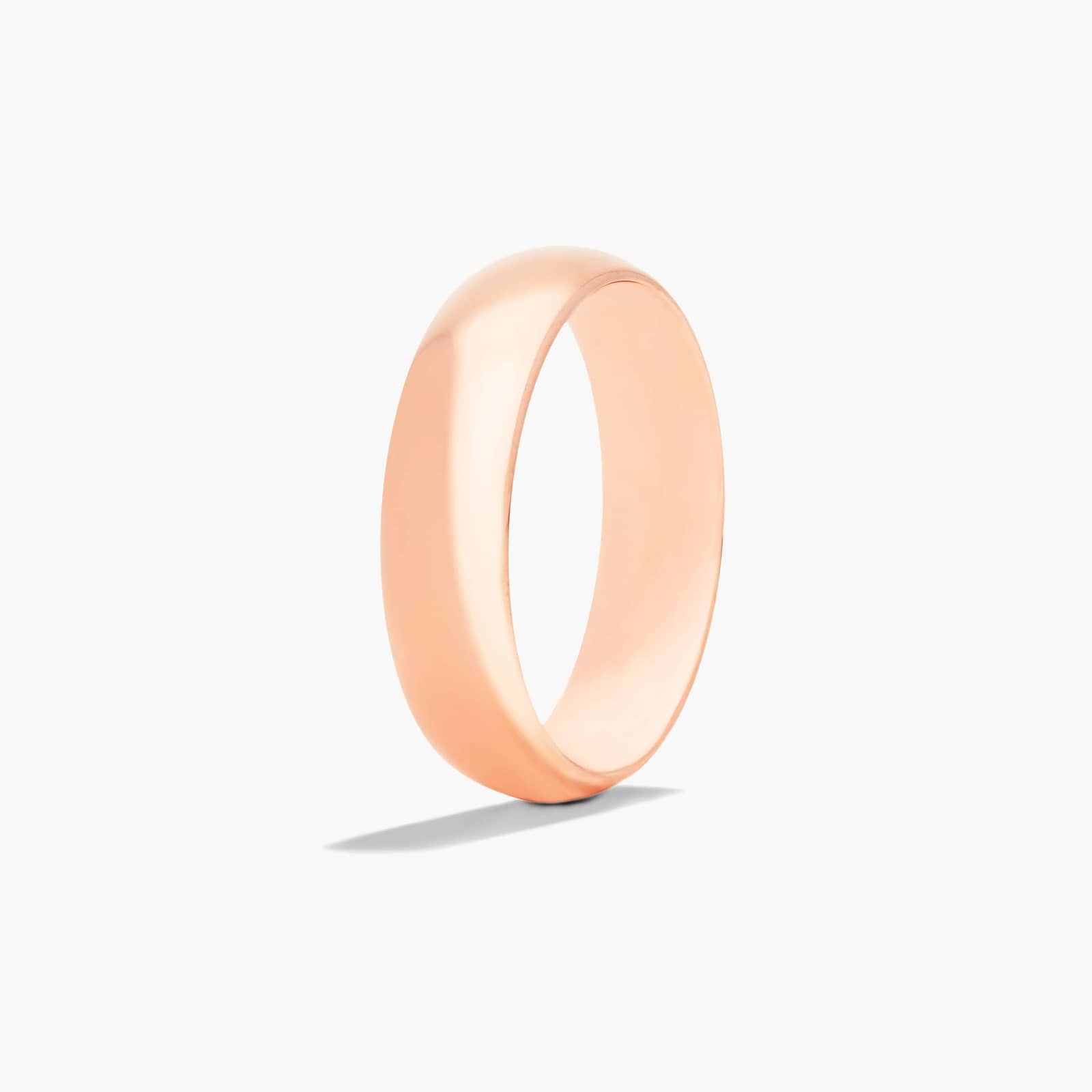 Comfort Fit Slightly Domed  Wedding Band In 14K Rose Gold (6.00mm) By James Allen