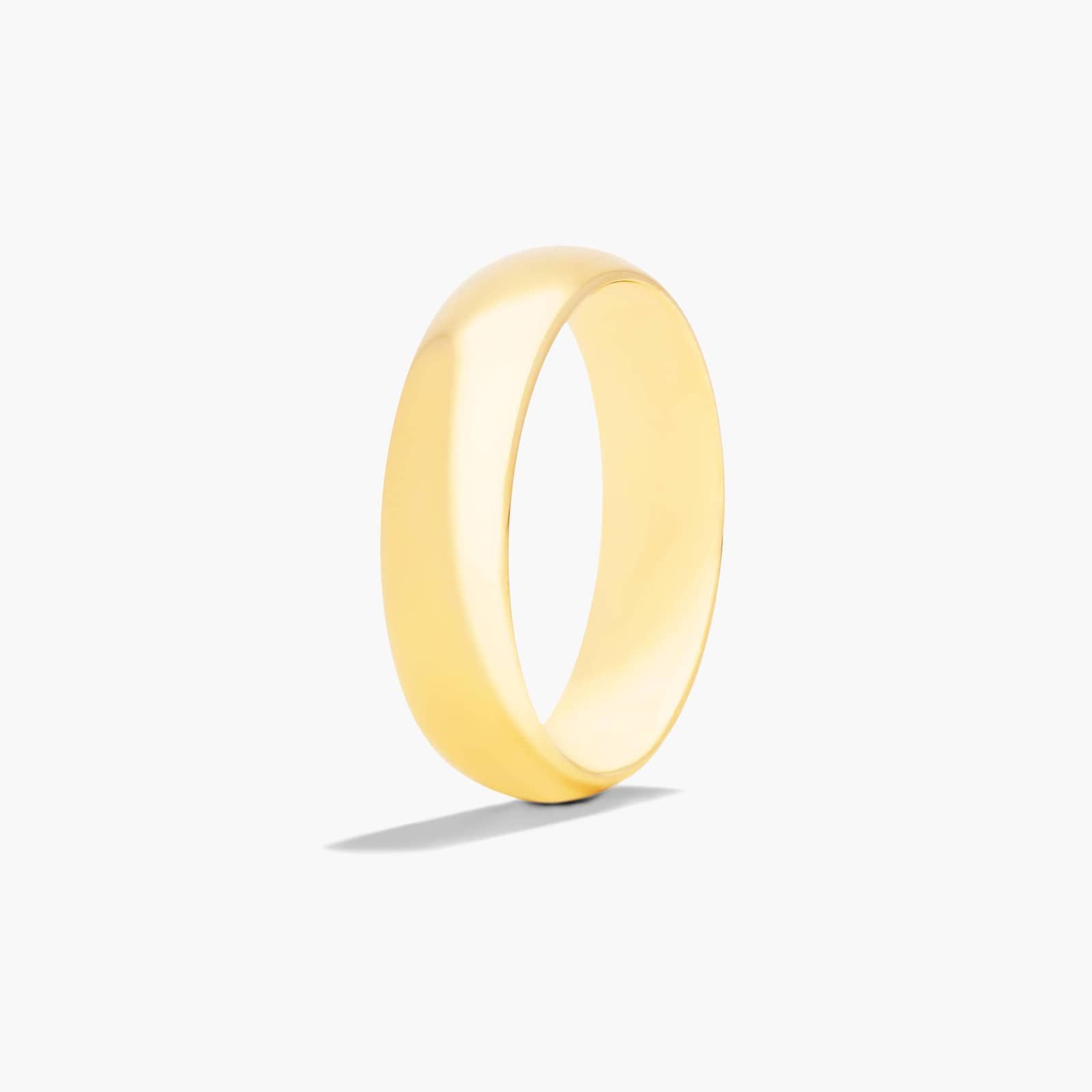 Comfort Fit Slightly Domed  Wedding Band In 14K Yellow Gold (6.00mm) By James Allen