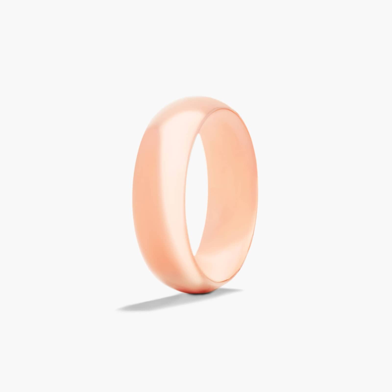 Comfort Fit Slightly Domed  Wedding Band In 14K Rose Gold (7.00mm) By James Allen