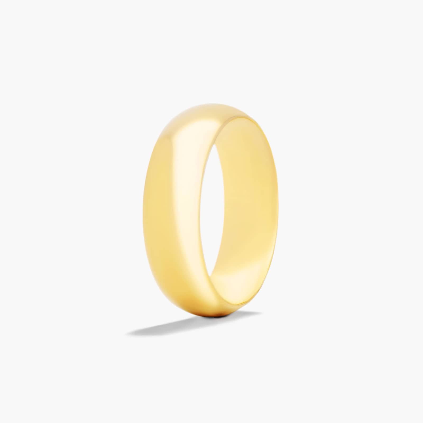 Comfort Fit Slightly Domed  Wedding Band In 14K Yellow Gold (7.00mm) By James Allen