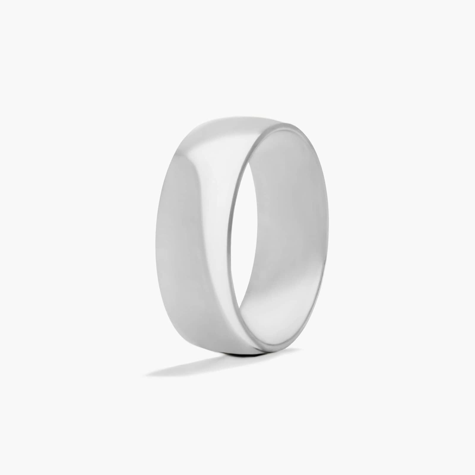 Comfort Fit Slightly Domed  Wedding Band In Platinum (8.00mm) By James Allen