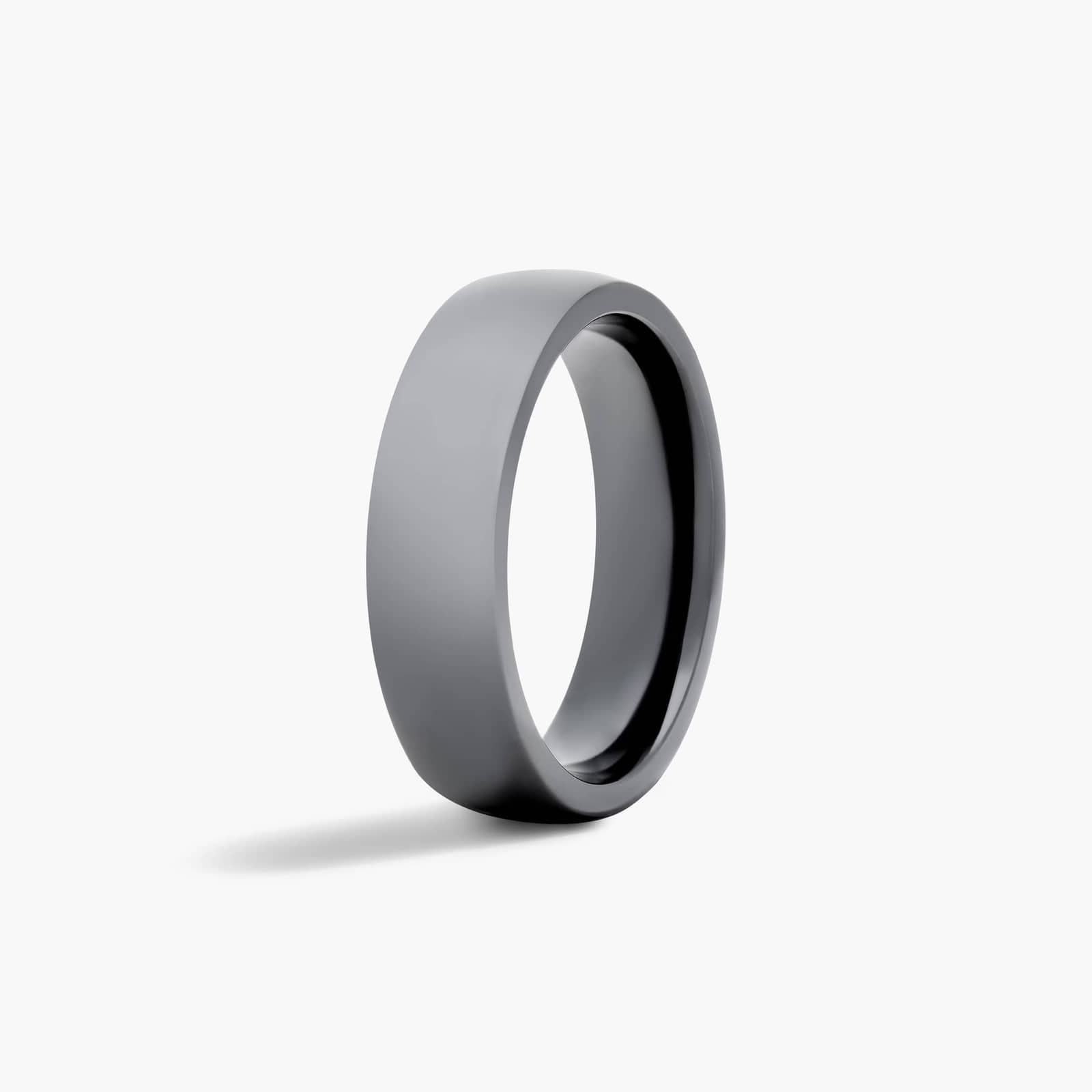 Comfort Fit Domed High Polish Men's Wedding Band In Black Titanium (6.00mm) By James Allen