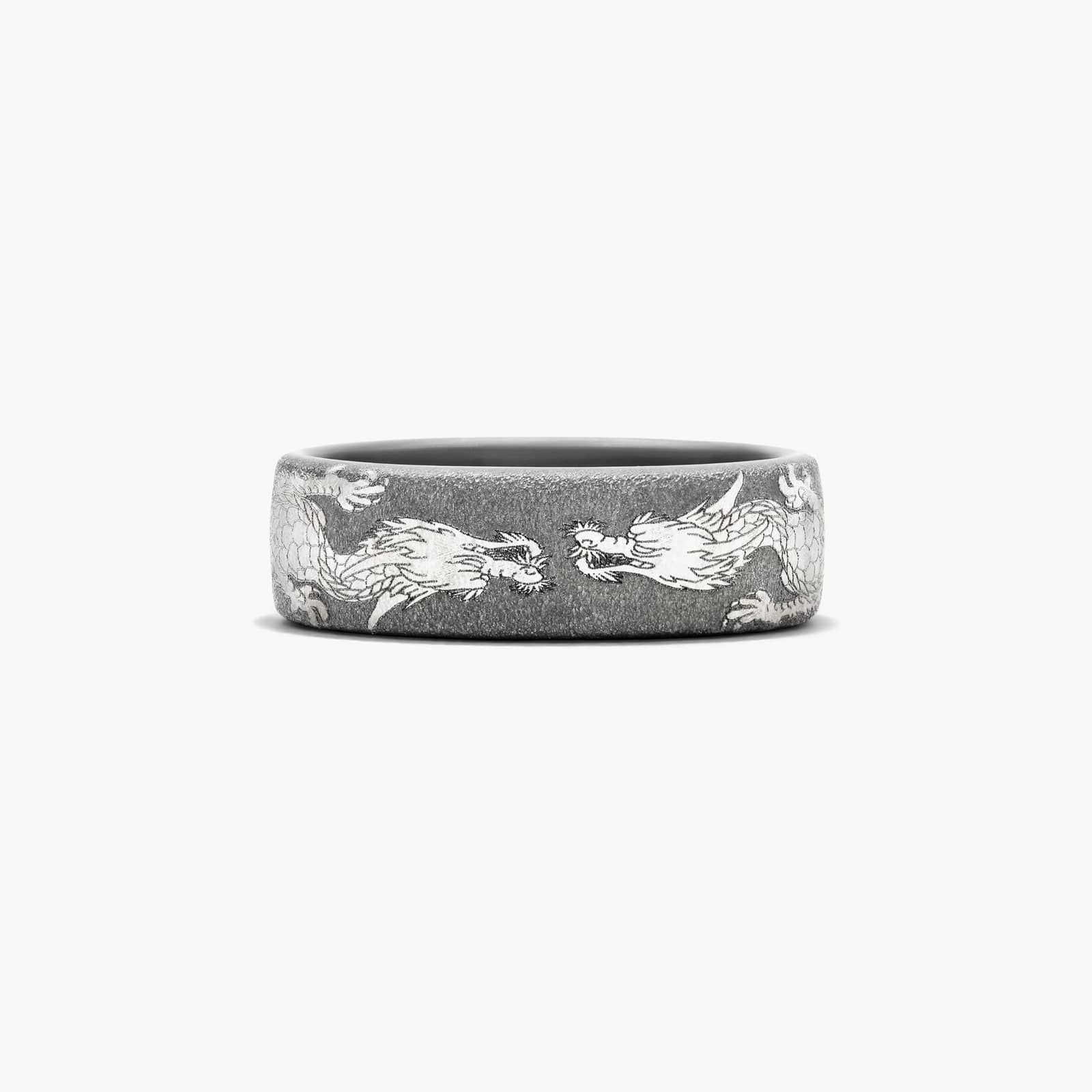 Dragon Men's Wedding Band In Tantalum (7.50mm) By James Allen