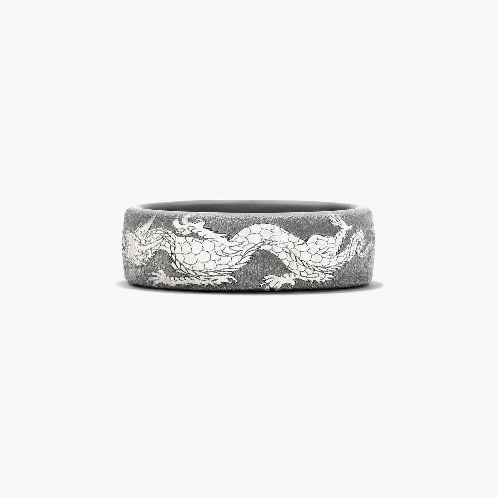 Dragon Men's Wedding Band In Tantalum (7.50mm) By James Allen