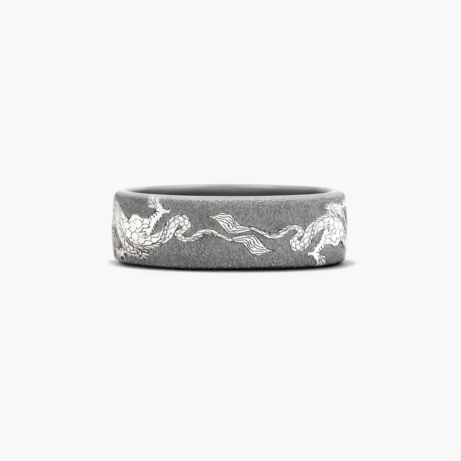Dragon Men's Wedding Band In Tantalum (7.50mm) By James Allen