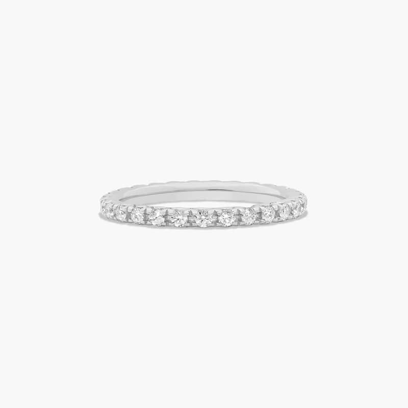French Cut Pavé Set Diamond Eternity Ring In Platinum (2.00mm) By James Allen