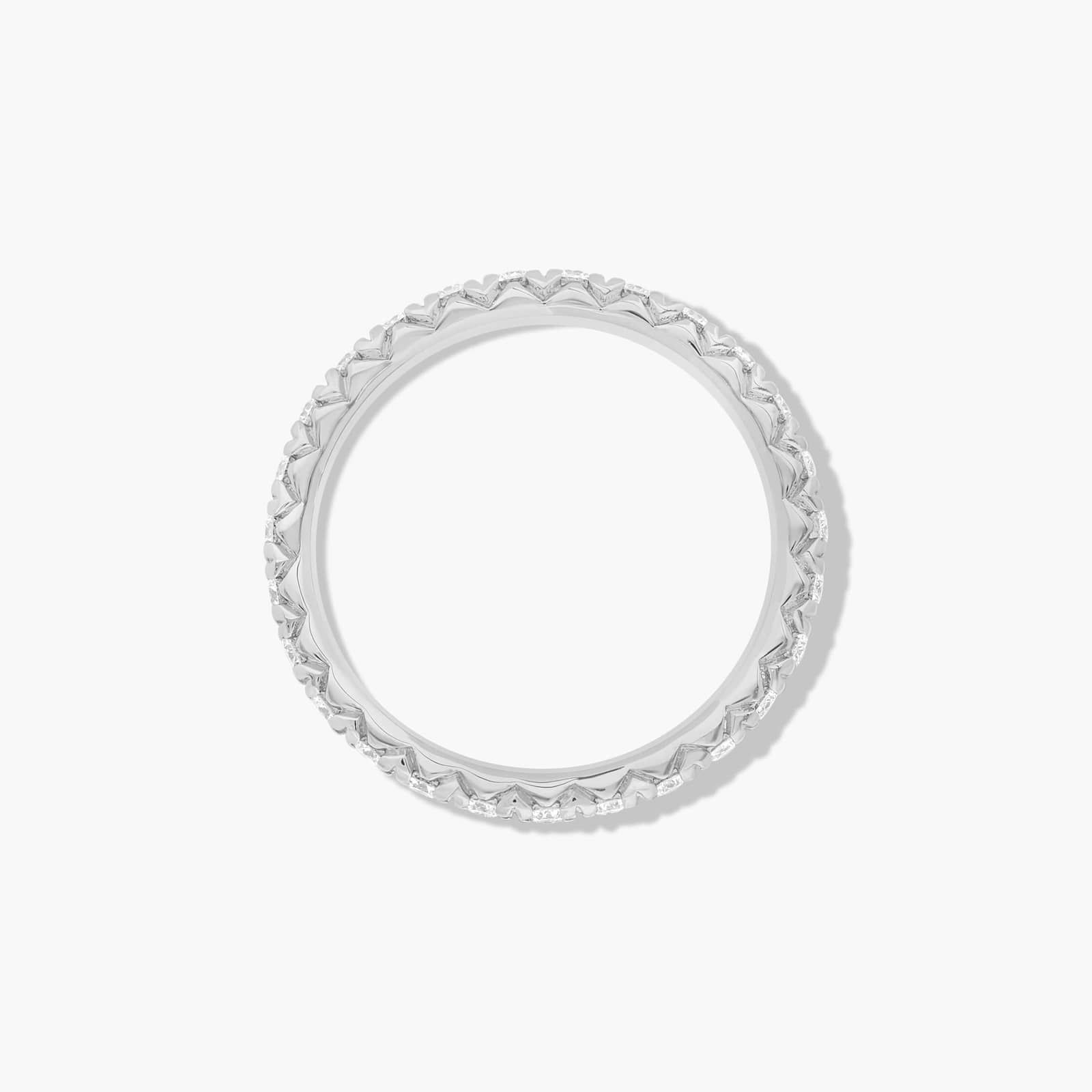 French Cut Pavé Eternity Ring With 0.56 CTW Diamonds In 14K White Gold (2.00mm) By James Allen