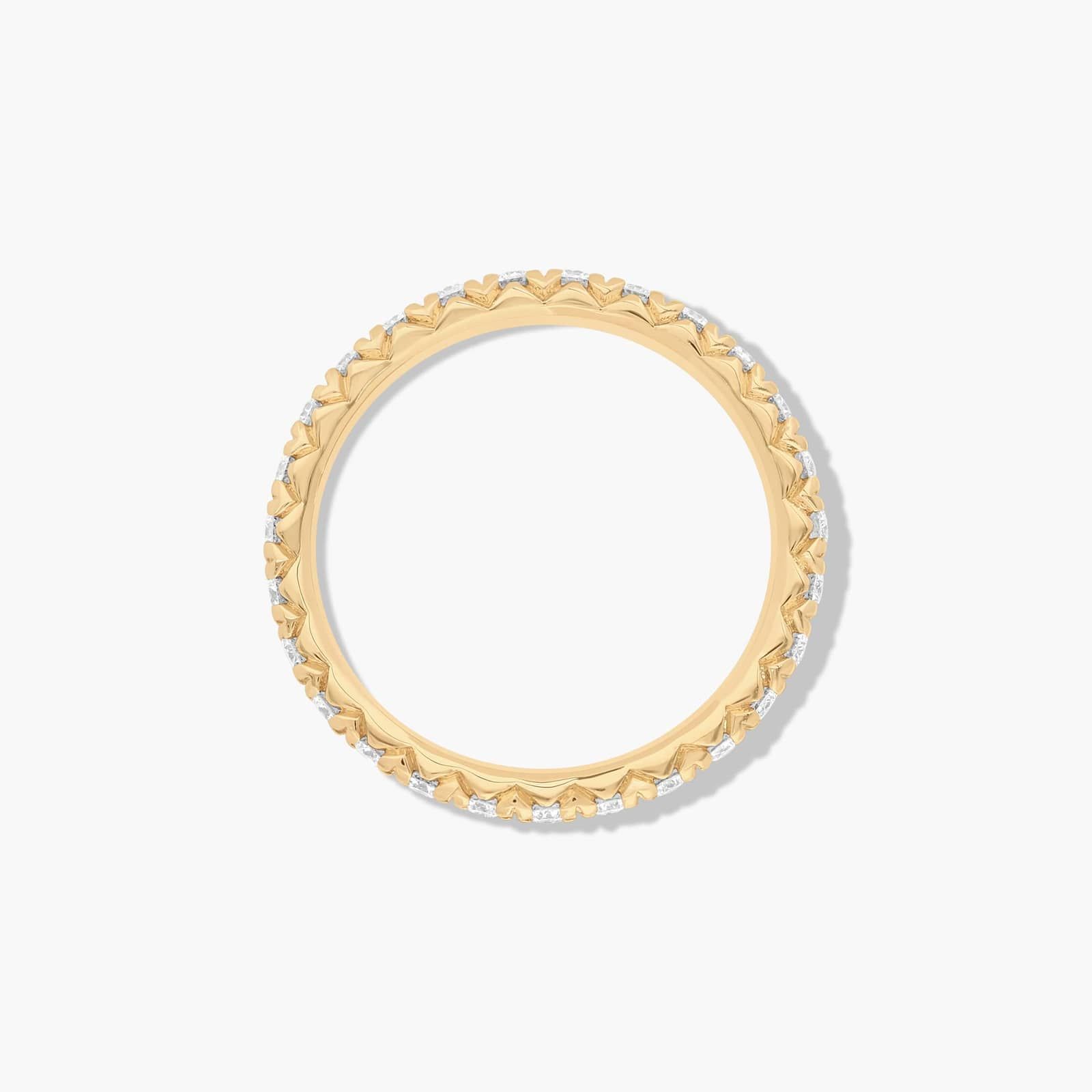 French Cut Pavé Eternity Ring With 0.5 CTW Diamonds In 14K Yellow Gold (2.00mm) By James Allen