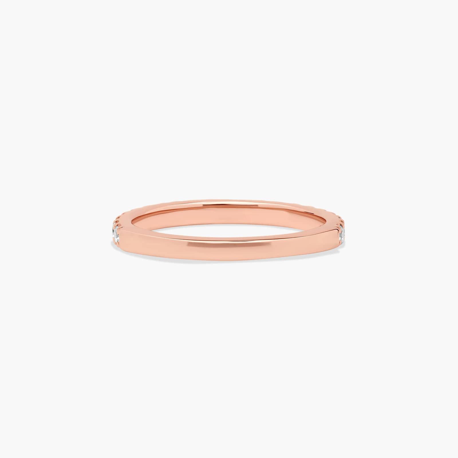 Common Prong Wedding Ring With 0.37 CTW Diamonds In 14K Rose Gold (1.50mm) By James Allen