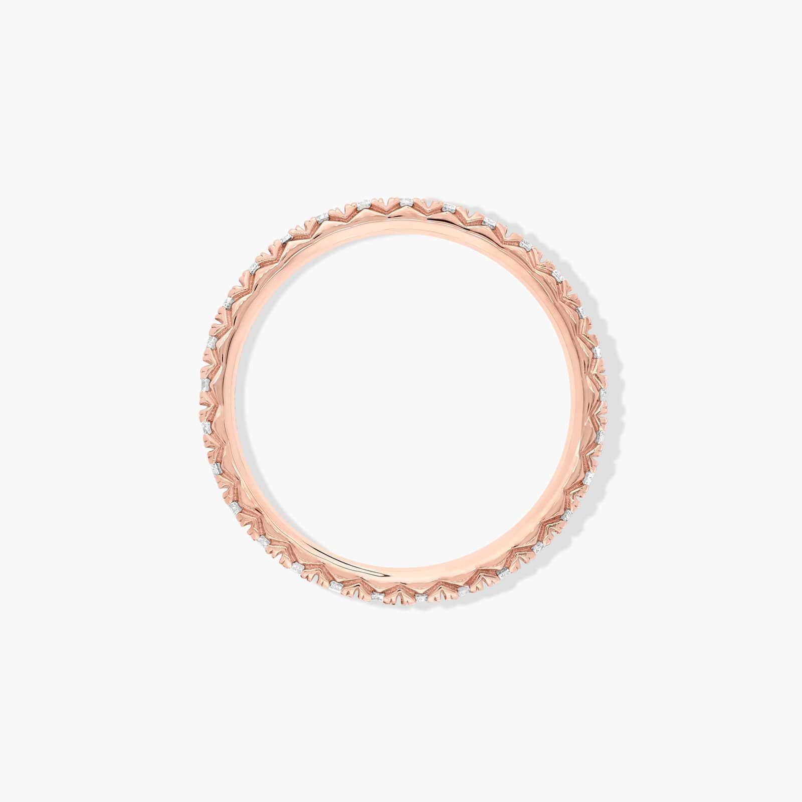Thin French Cut Pavé Set Diamond Eternity Ring In 14K Rose Gold (1.50mm) By James Allen