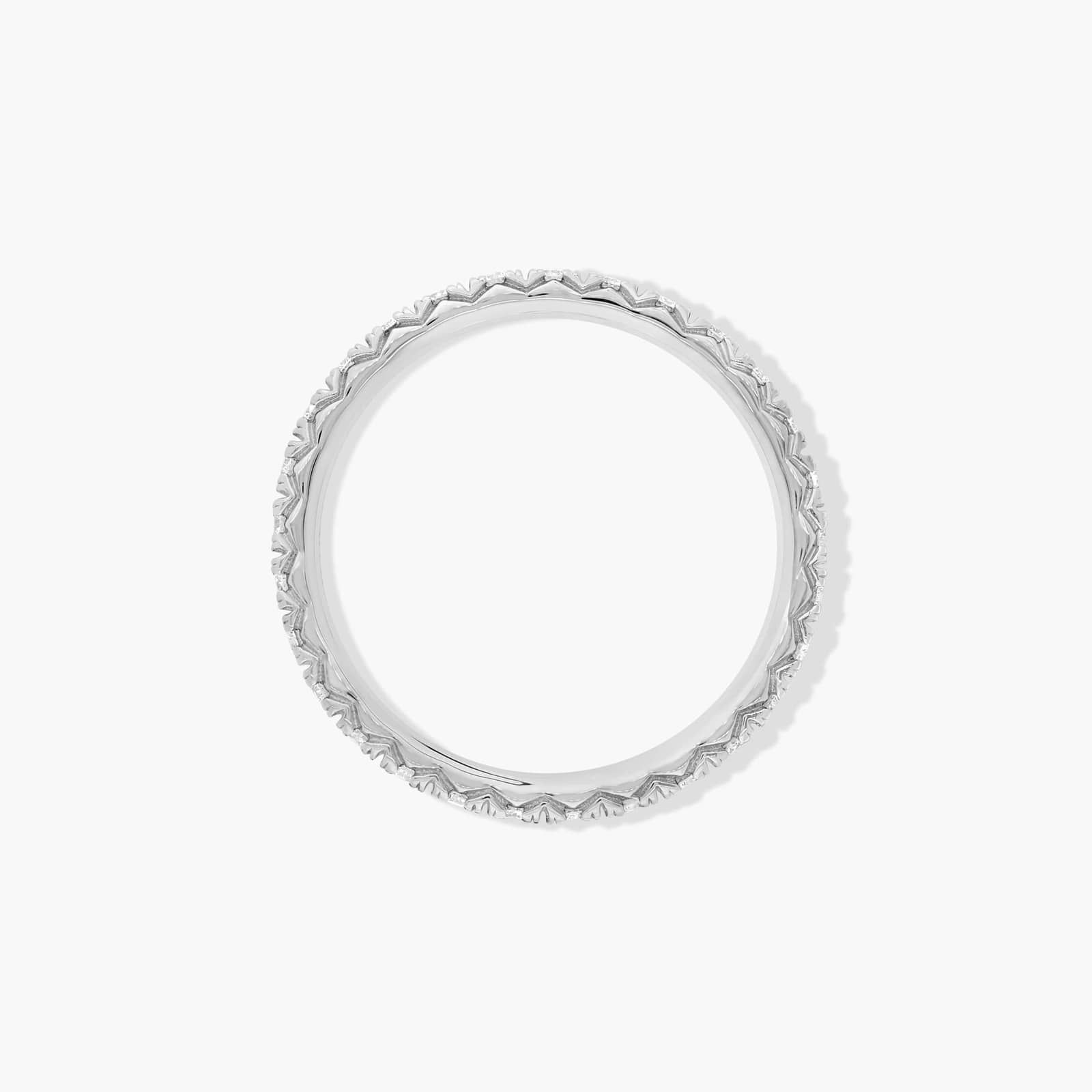 Thin French Cut Pavé Set Diamond Eternity Ring In 14K White Gold (1.50mm) By James Allen
