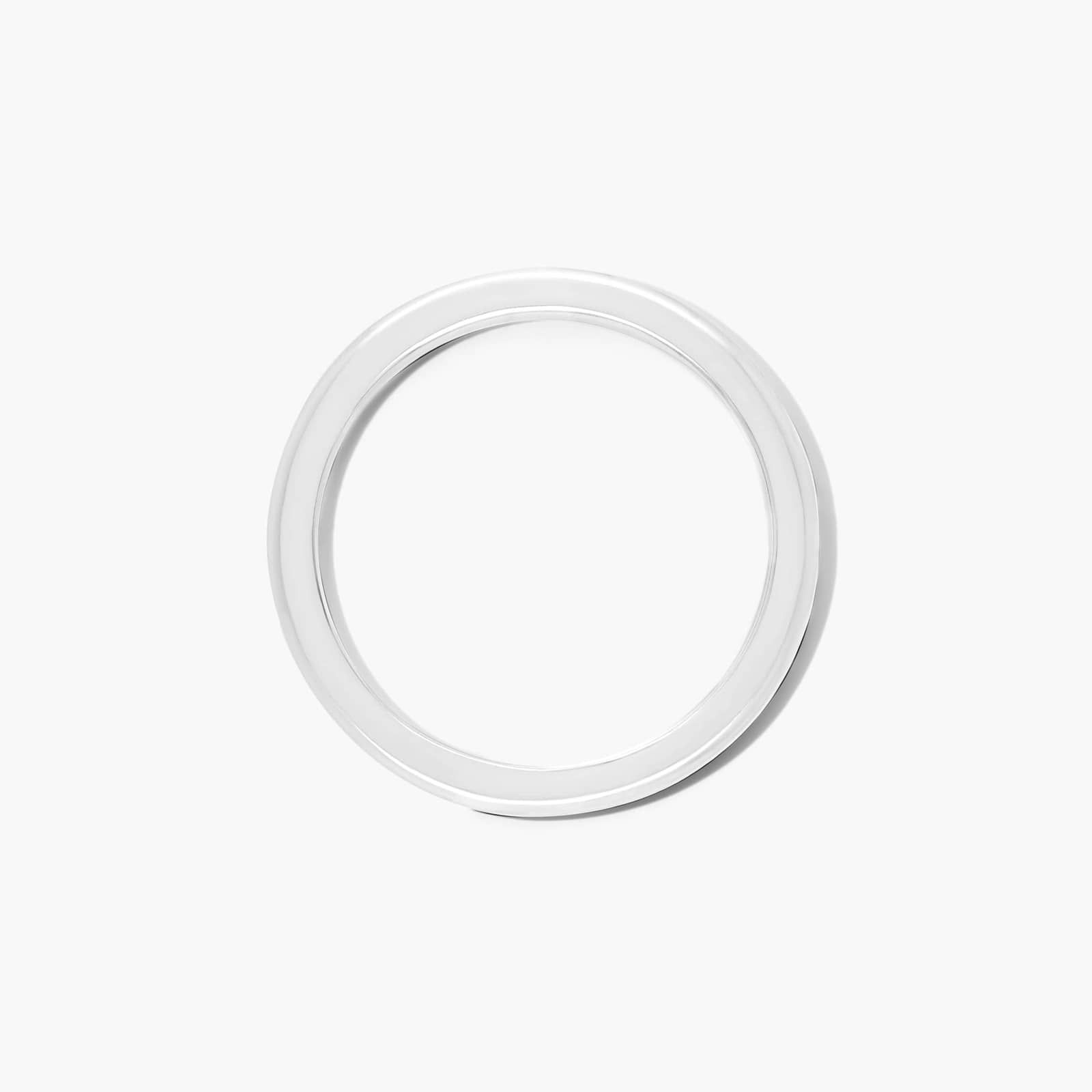 Rounded Wire Wedding Ring In 14K White Gold (1.50mm) By James Allen