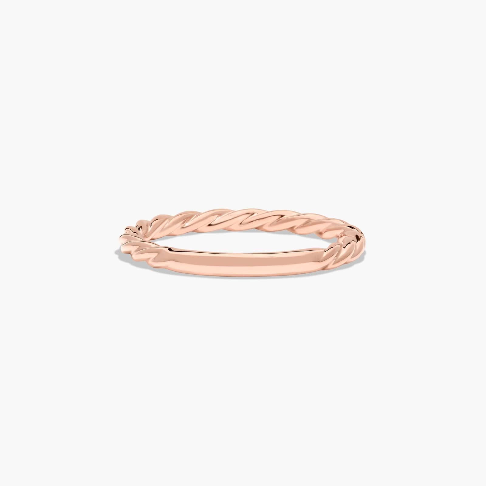 Cable Wedding Ring In 14K Rose Gold (2.00mm) By James Allen