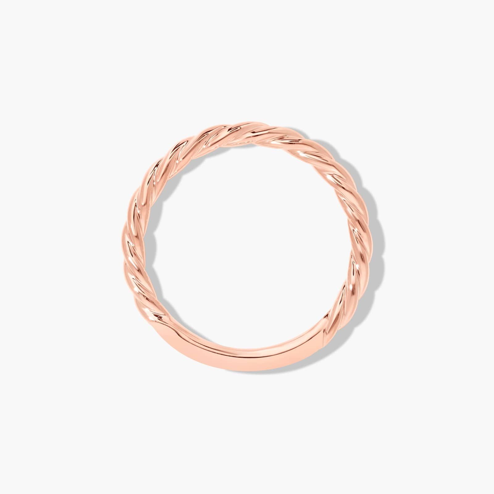 Cable Wedding Ring In 14K Rose Gold (2.00mm) By James Allen