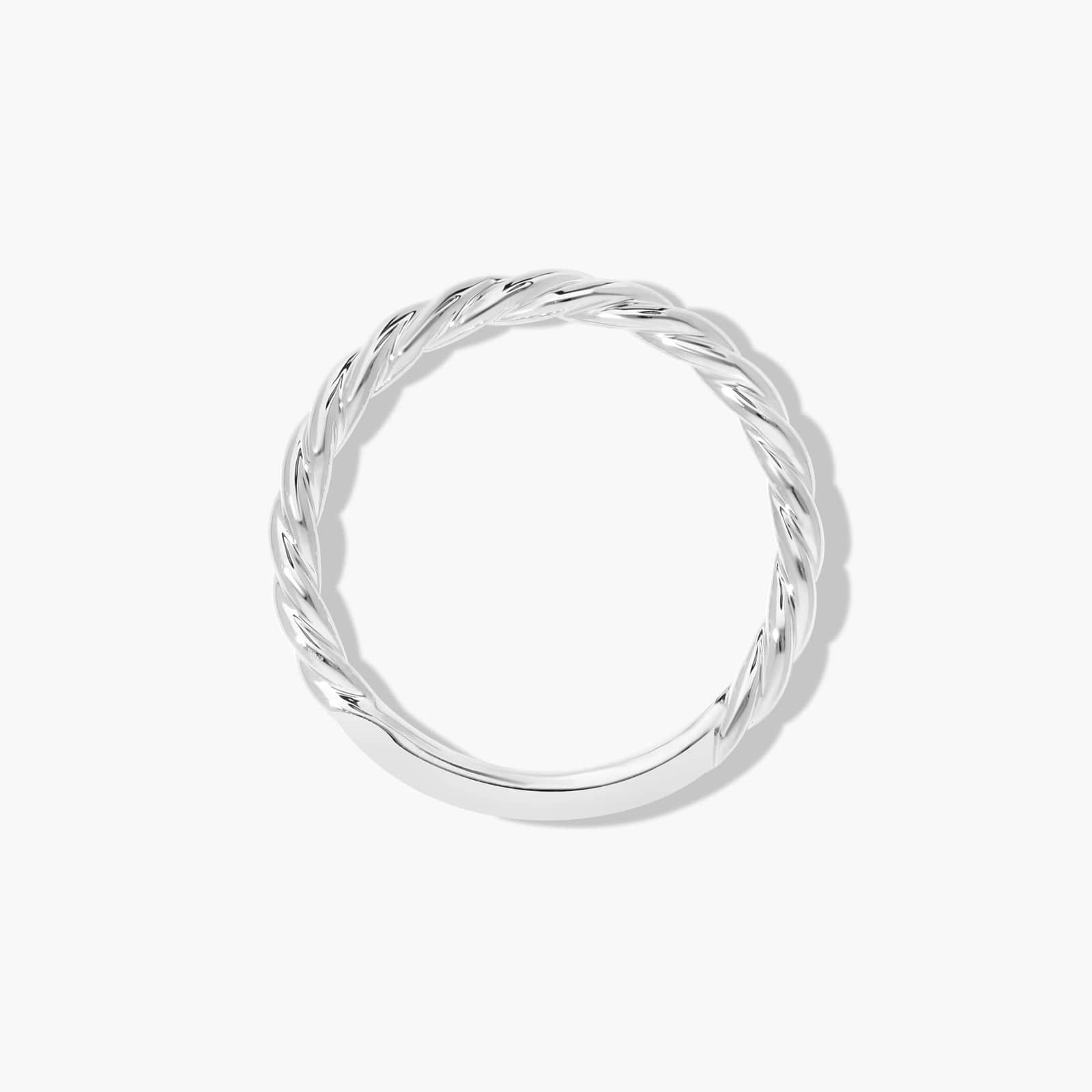 Cable Wedding Ring In 14K White Gold (2.00mm) By James Allen
