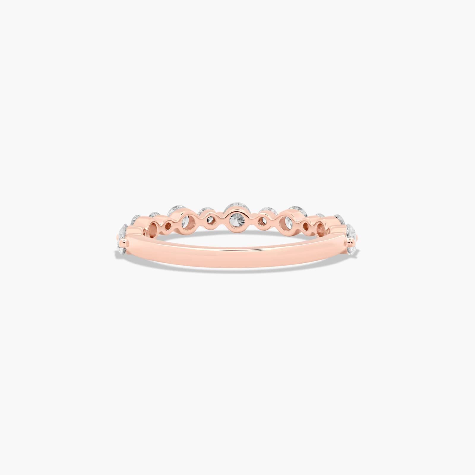 Shared Prong Alternating Diamond Wedding Ring In 14K Rose Gold (2.00mm) By James Allen
