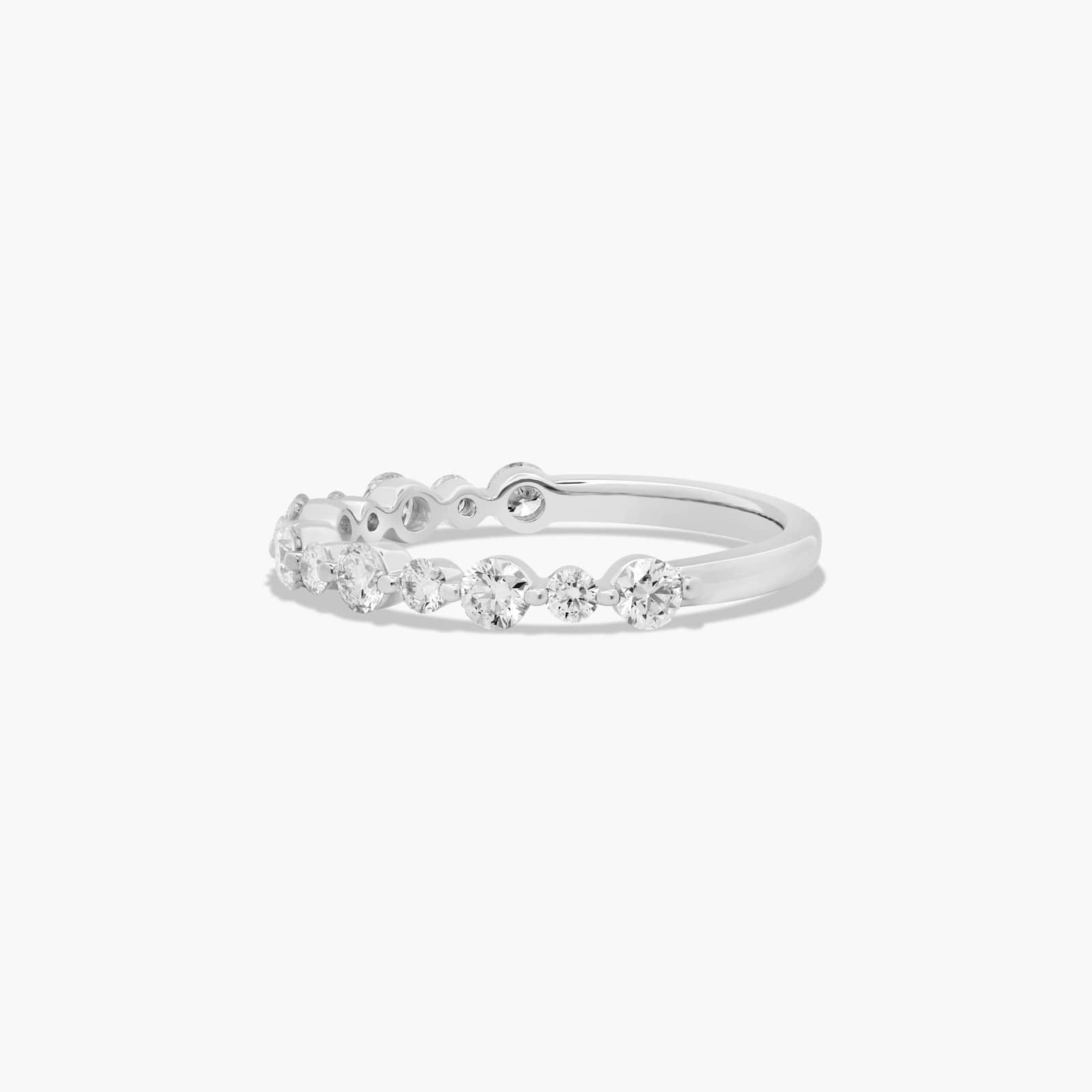 Shared Prong Alternating Lab-Grown Diamond Wedding Ring In 18K White Gold (2.00mm) By James Allen