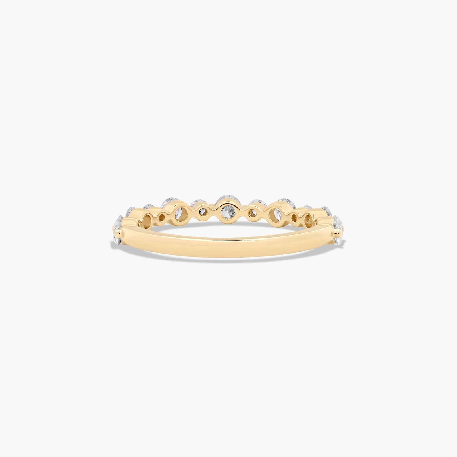 Shared Prong Alternating Lab-Grown Diamond Wedding Ring In 14K Yellow Gold (2.00mm) By James Allen
