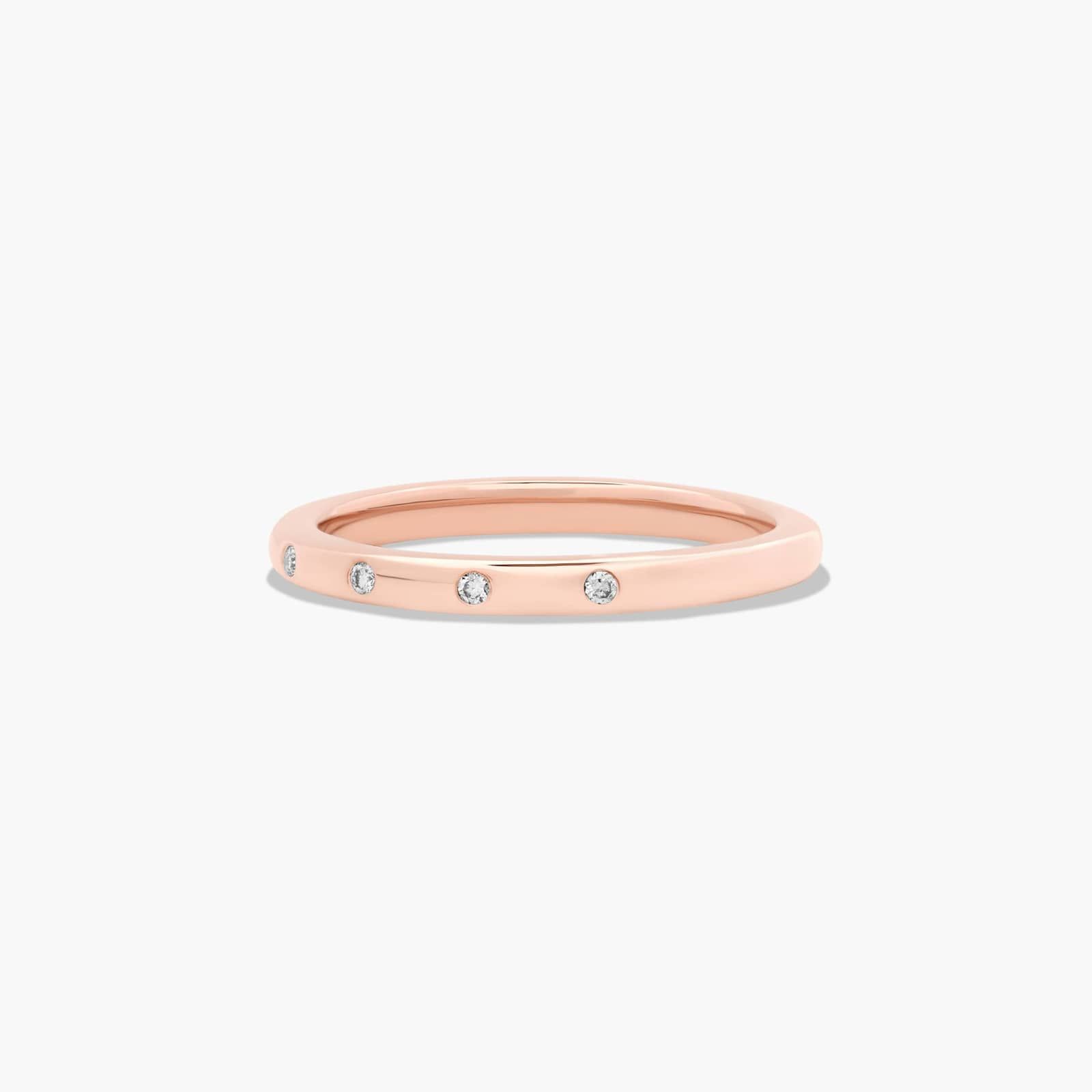 Sleek Accent Diamond Wedding Ring In 14K Rose Gold (2.00mm) By James Allen