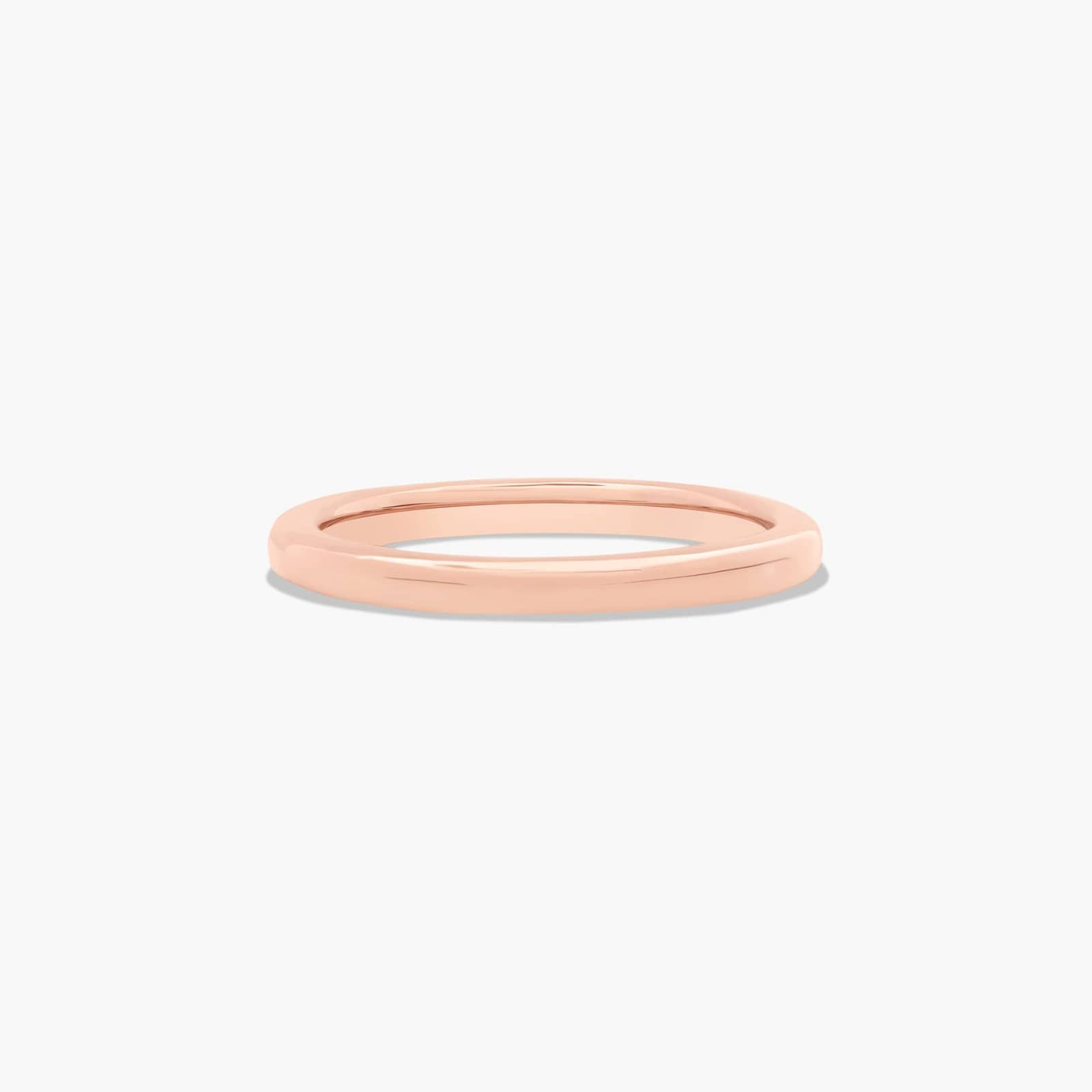 Sleek Accent Diamond Wedding Ring In 14K Rose Gold (2.00mm) By James Allen