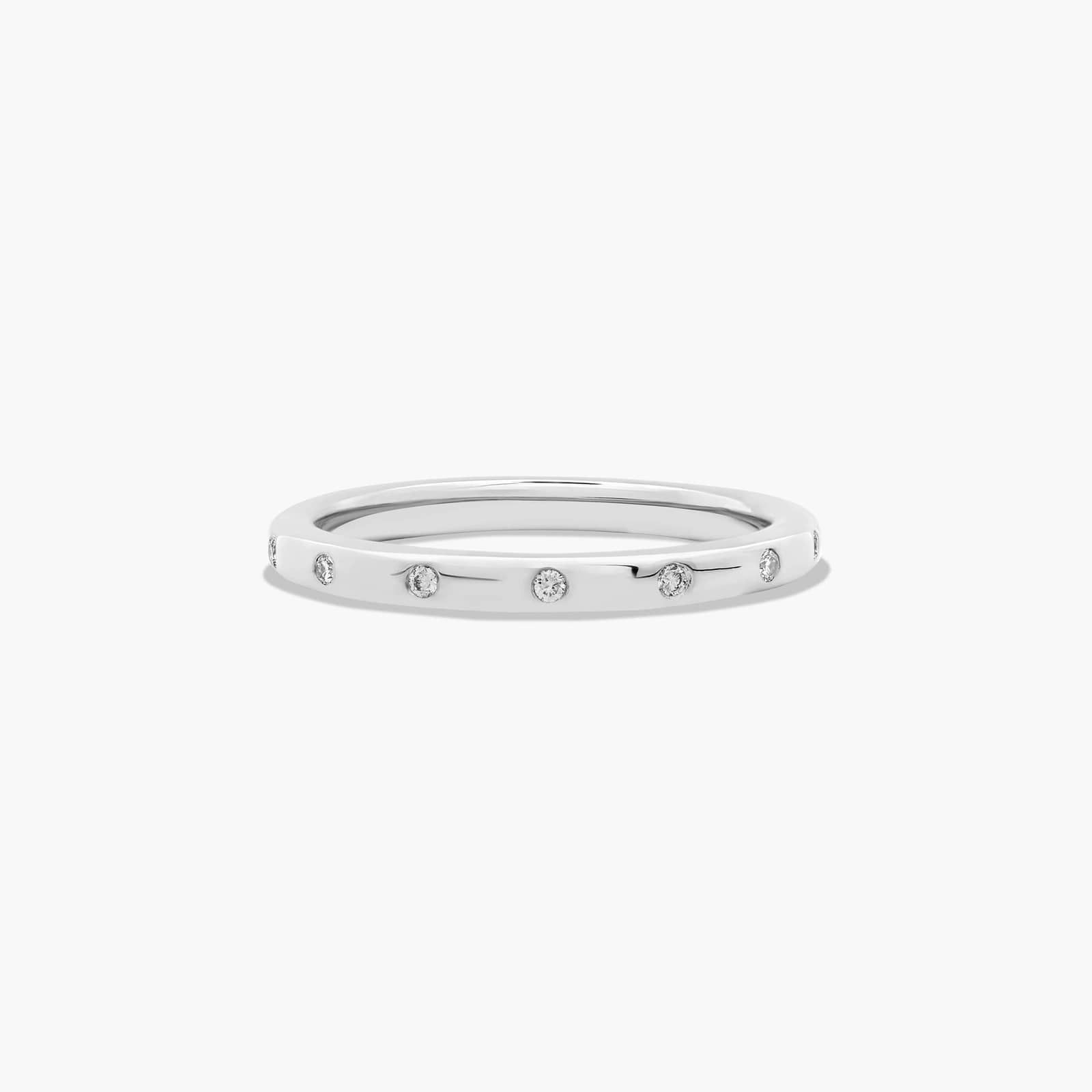 Sleek Accent Diamond Wedding Ring In 14K White Gold (2.00mm) By James Allen