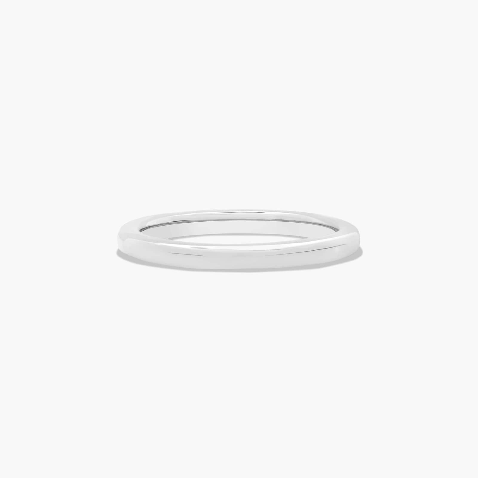 Sleek Accent Diamond Wedding Ring In 14K White Gold (2.00mm) By James Allen
