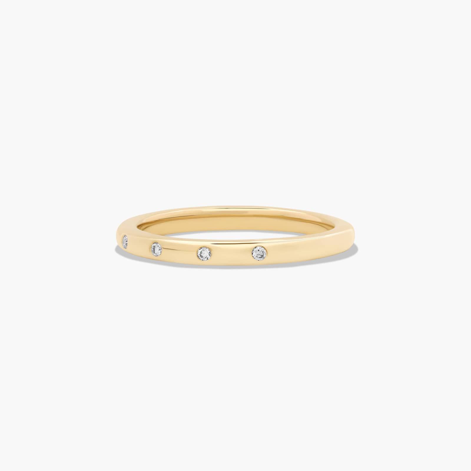 Sleek Accent Diamond Wedding Ring In 14K Yellow Gold (2.00mm) By James Allen