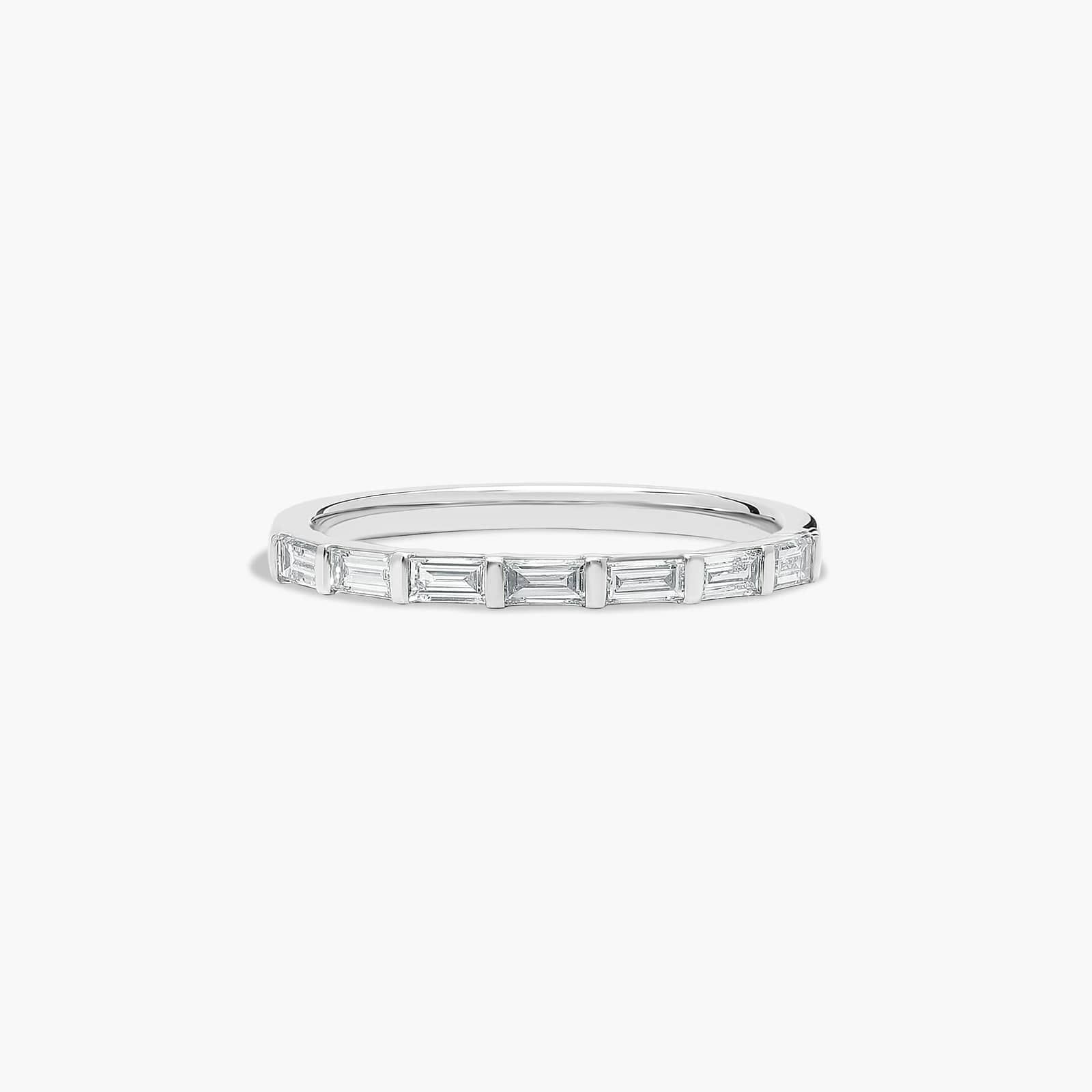 Straight Row Diamond Wedding Ring In 18K White Gold (2.00mm) By James Allen