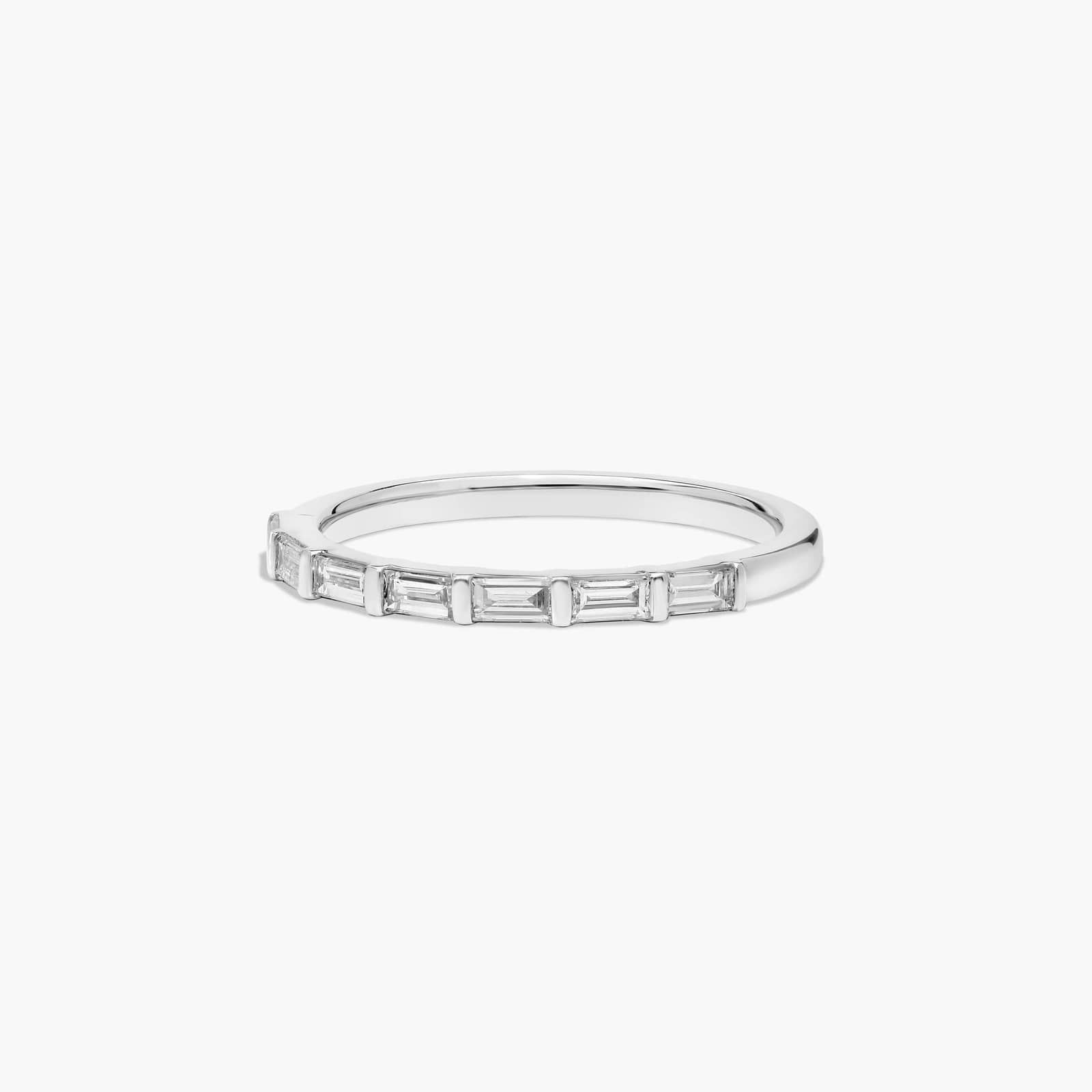 Straight Row Diamond Wedding Ring In 18K White Gold (2.00mm) By James Allen