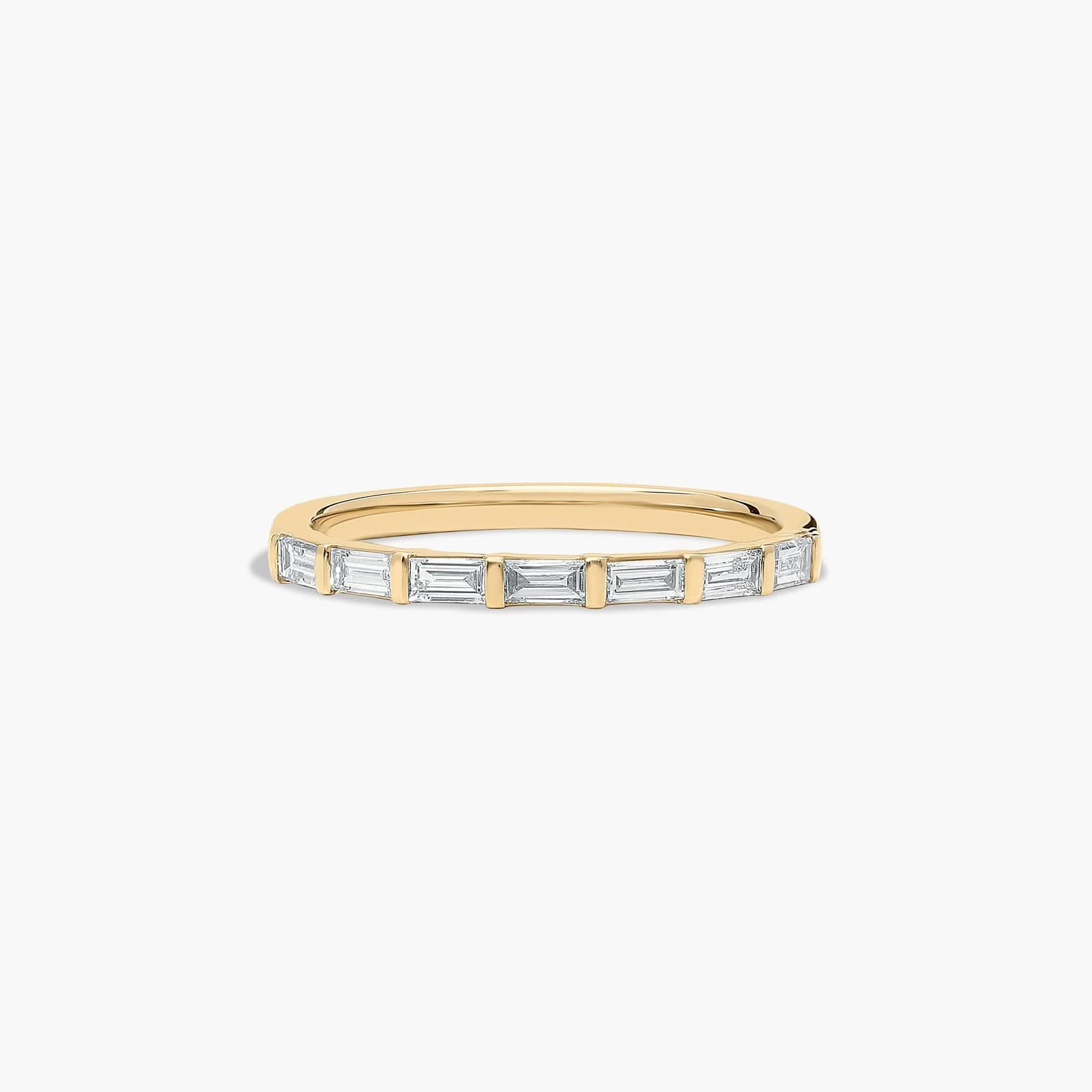 Straight Row Diamond Wedding Ring In 18K Yellow Gold (2.00mm) By James Allen