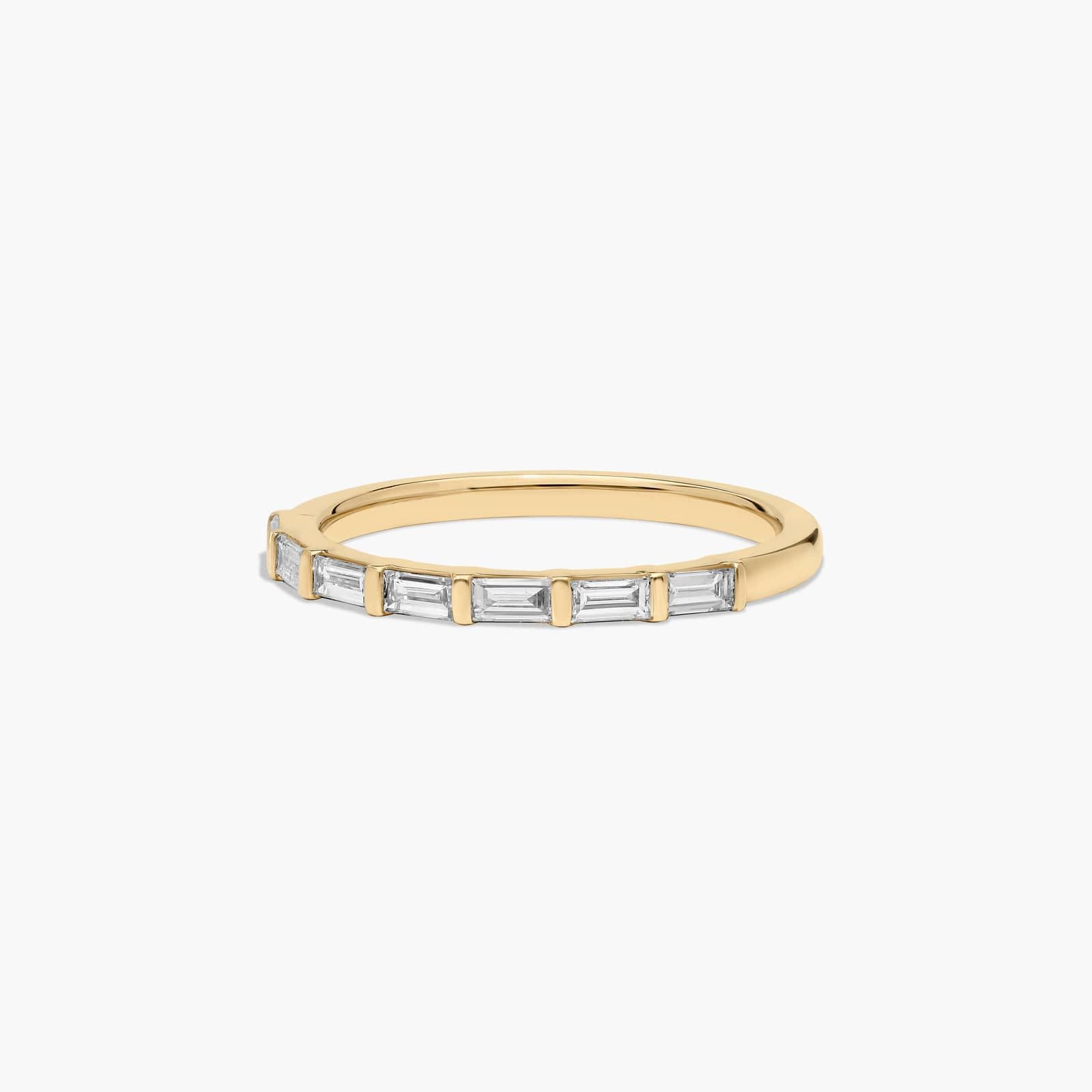 Straight Row Diamond Wedding Ring In 14K Yellow Gold (2.00mm) By James Allen