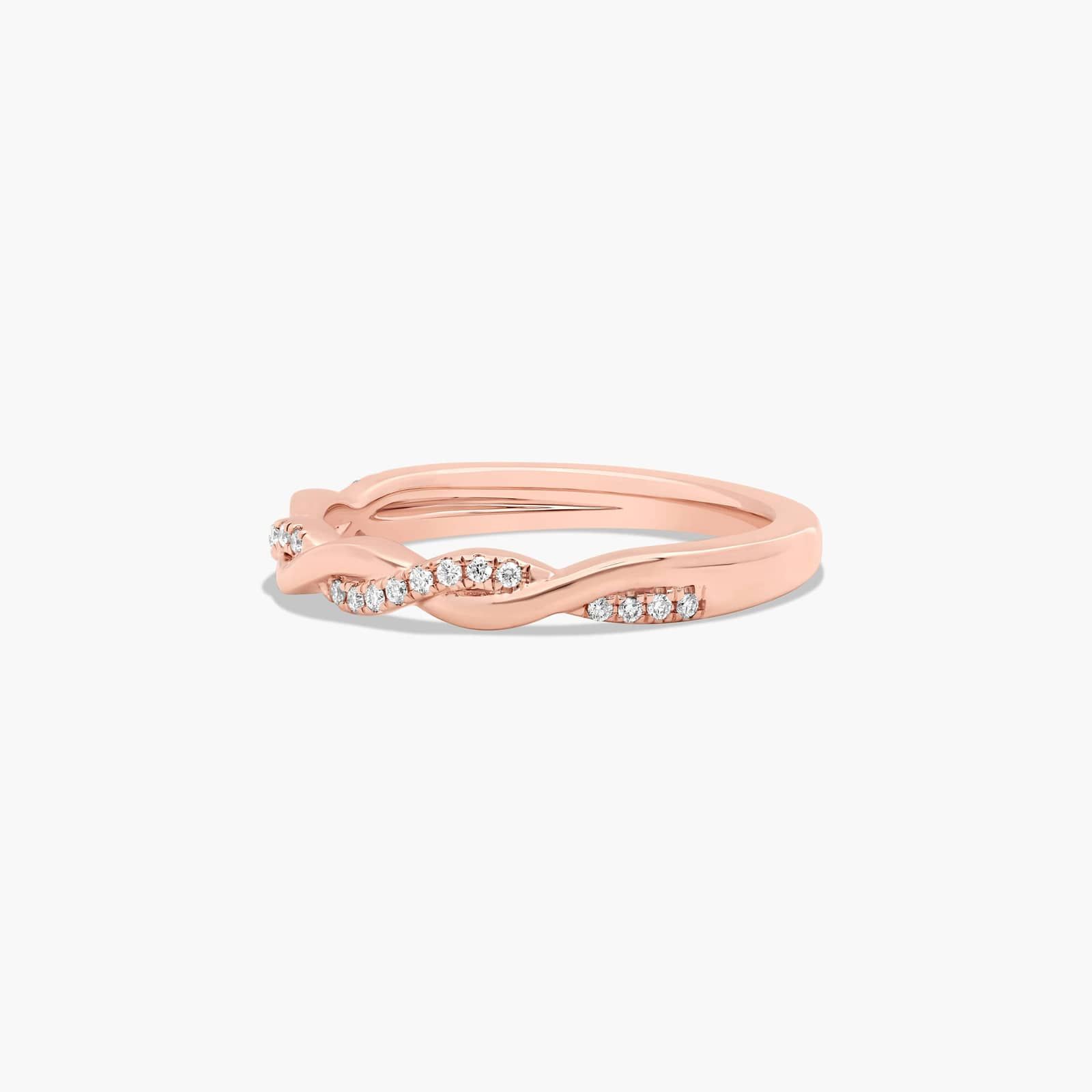 Interlaced Pavé Diamond Wedding Ring In 14K Rose Gold (2.00mm) By James Allen