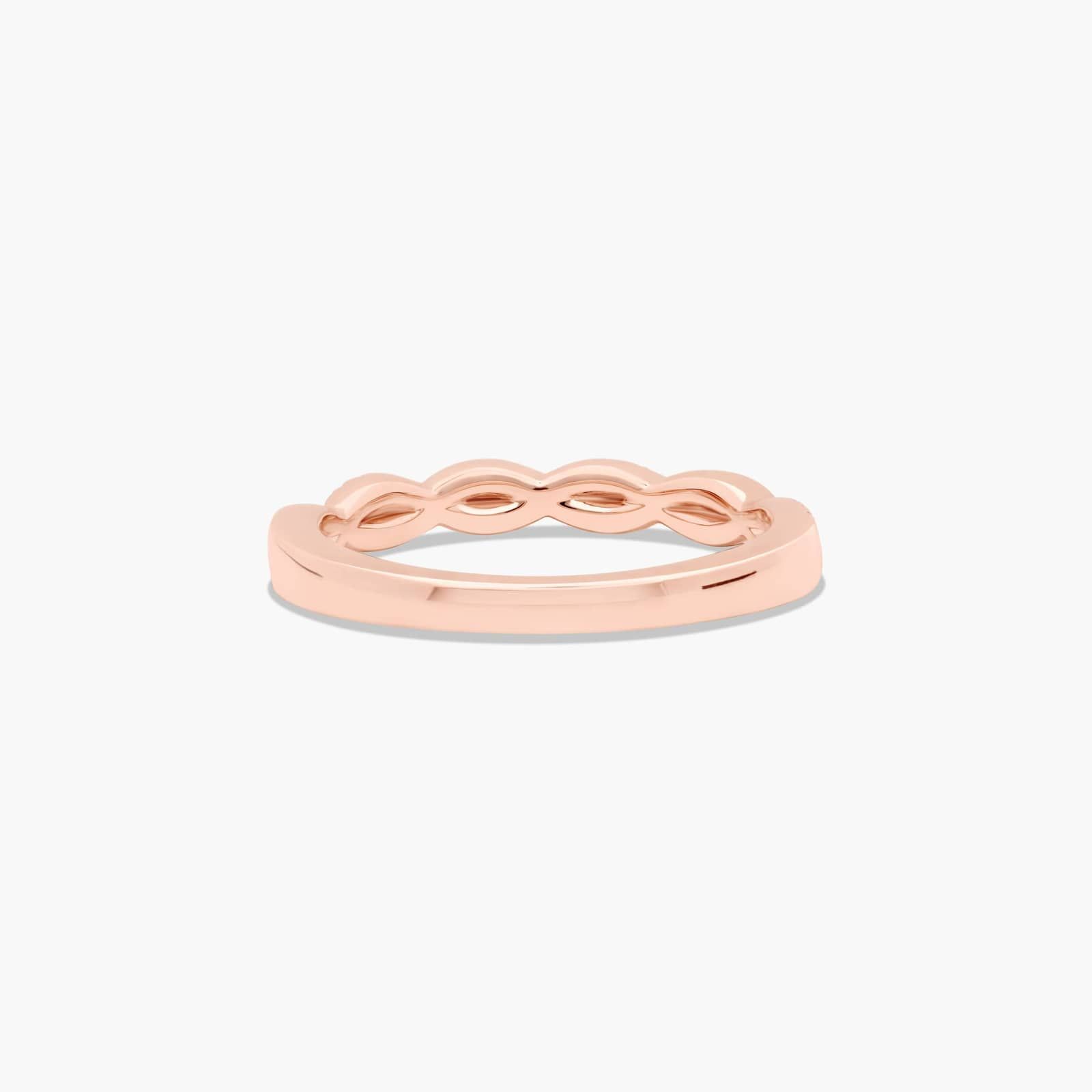 Interlaced Pavé Diamond Wedding Ring In 14K Rose Gold (2.00mm) By James Allen