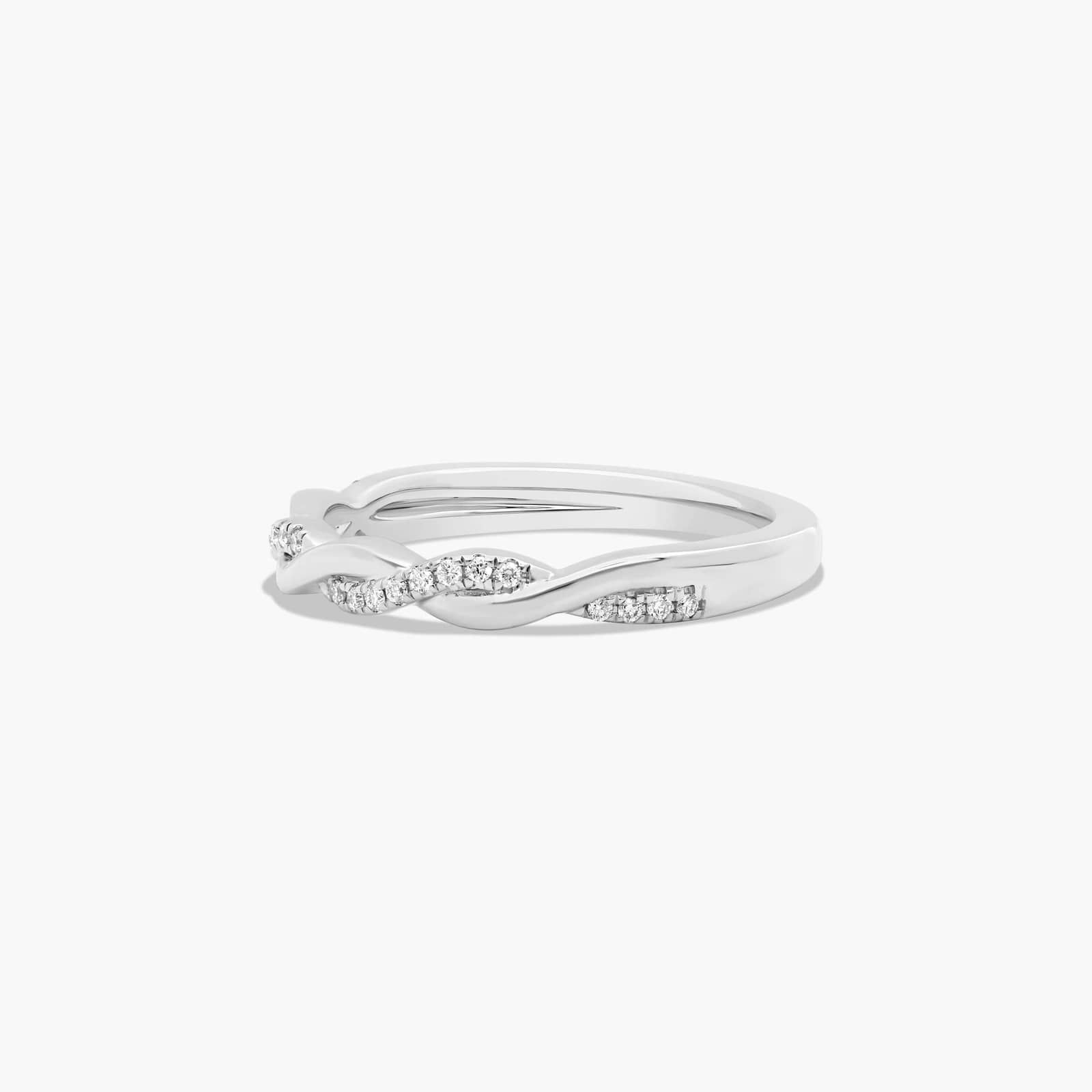 Interlaced Pavé Diamond Wedding Ring In 18K White Gold (2.00mm) By James Allen