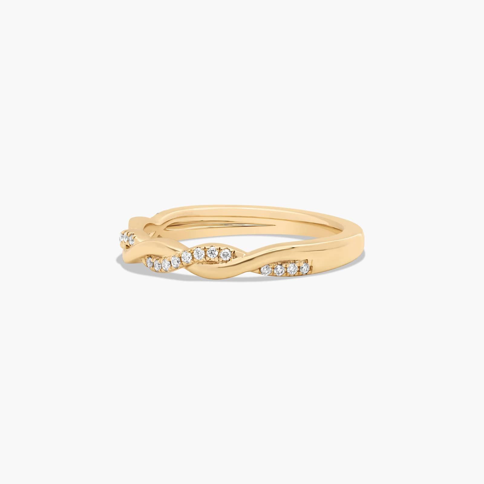 Interlaced Pavé Diamond Wedding Ring In 14K Yellow Gold (2.00mm) By James Allen