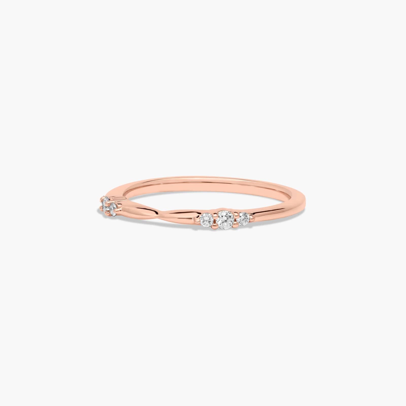 Accent Diamond Wedding Ring In 14K Rose Gold (1.50mm) By James Allen