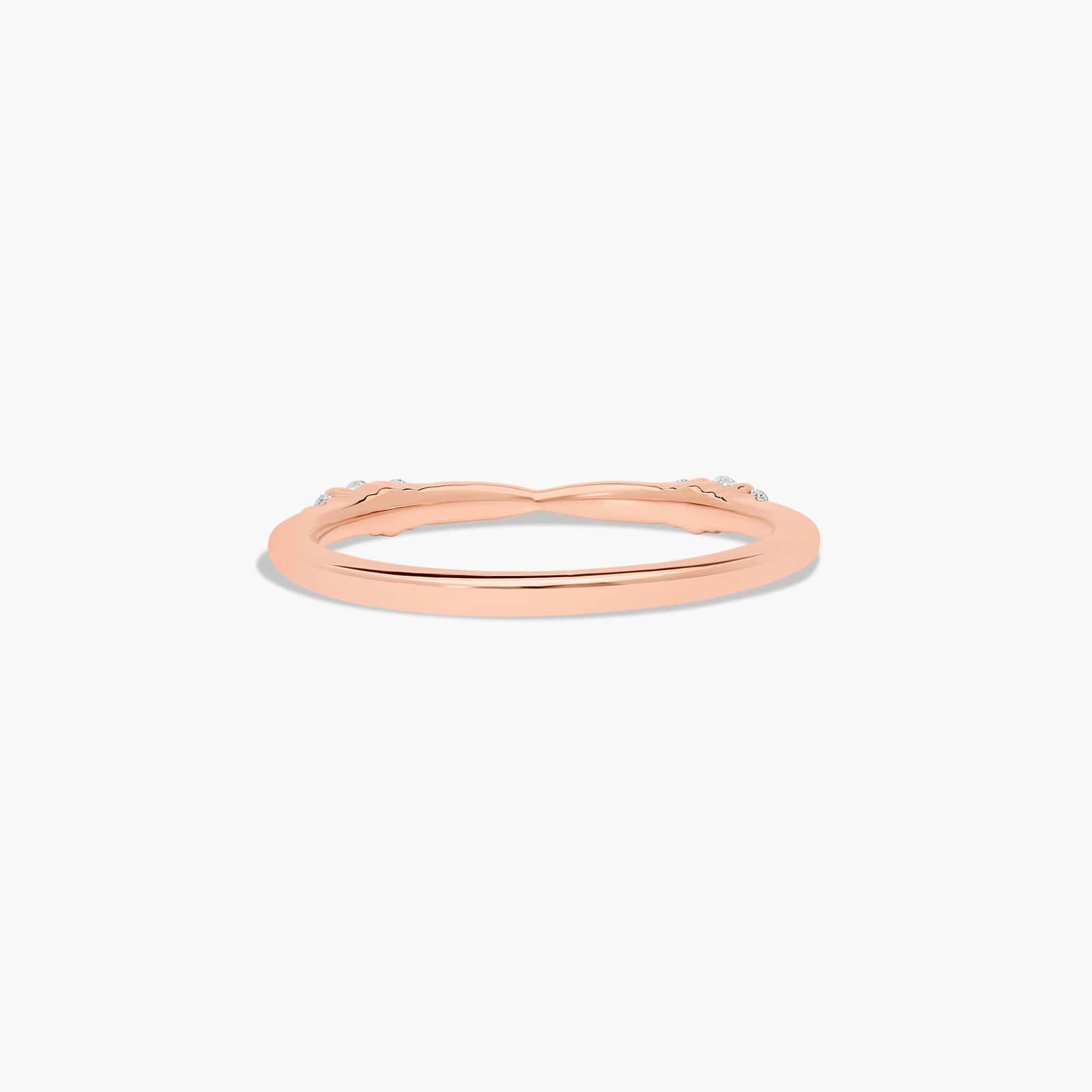 Accent Diamond Wedding Ring In 14K Rose Gold (1.50mm) By James Allen